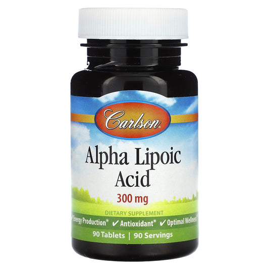 Boost Energy & Wellness with Carlson Alpha Lipoic Acid, 90 Tablets - Image 1