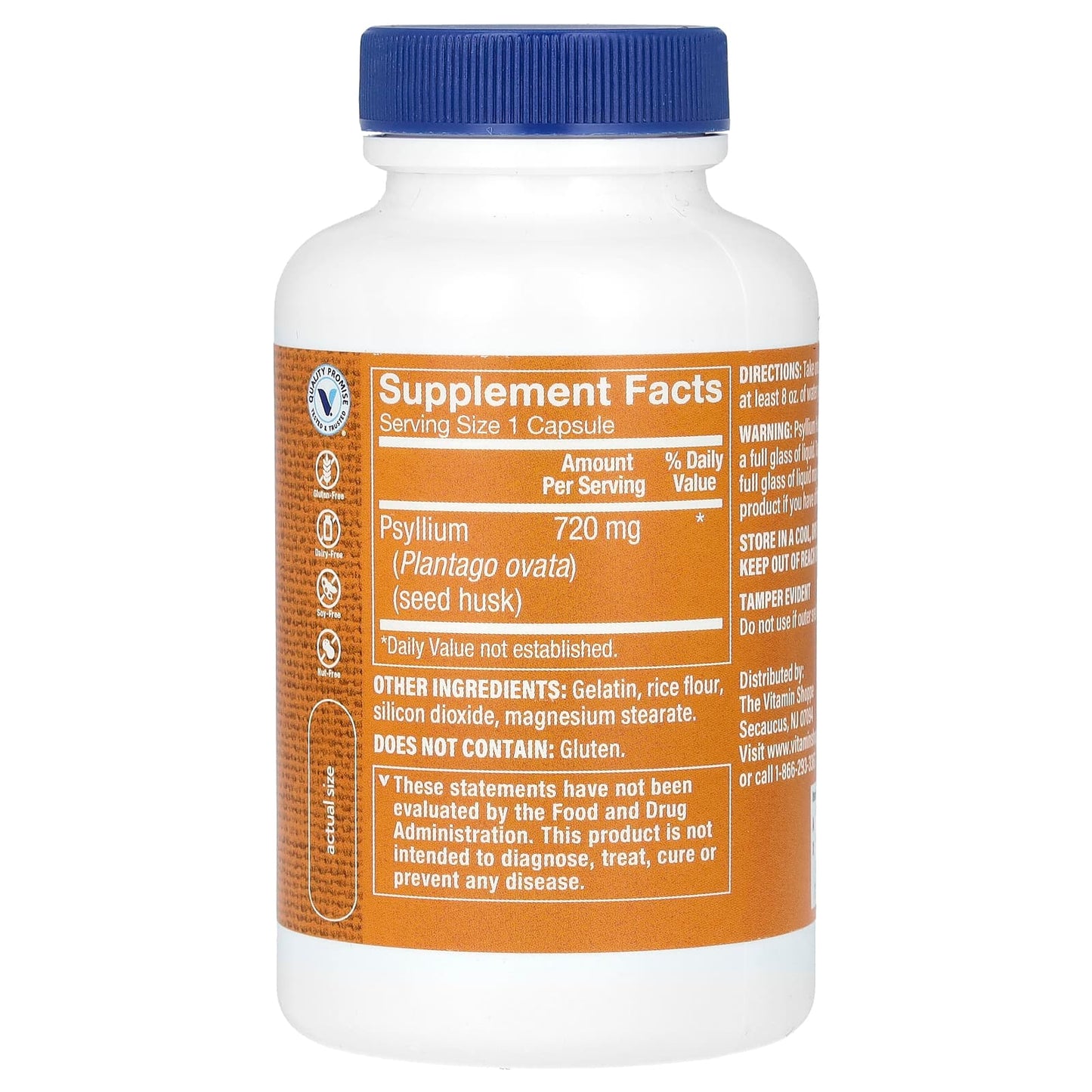 The Vitamin Shoppe, Psyllium Husks, 100 Capsules (720 mg per Capsule) - Image 2