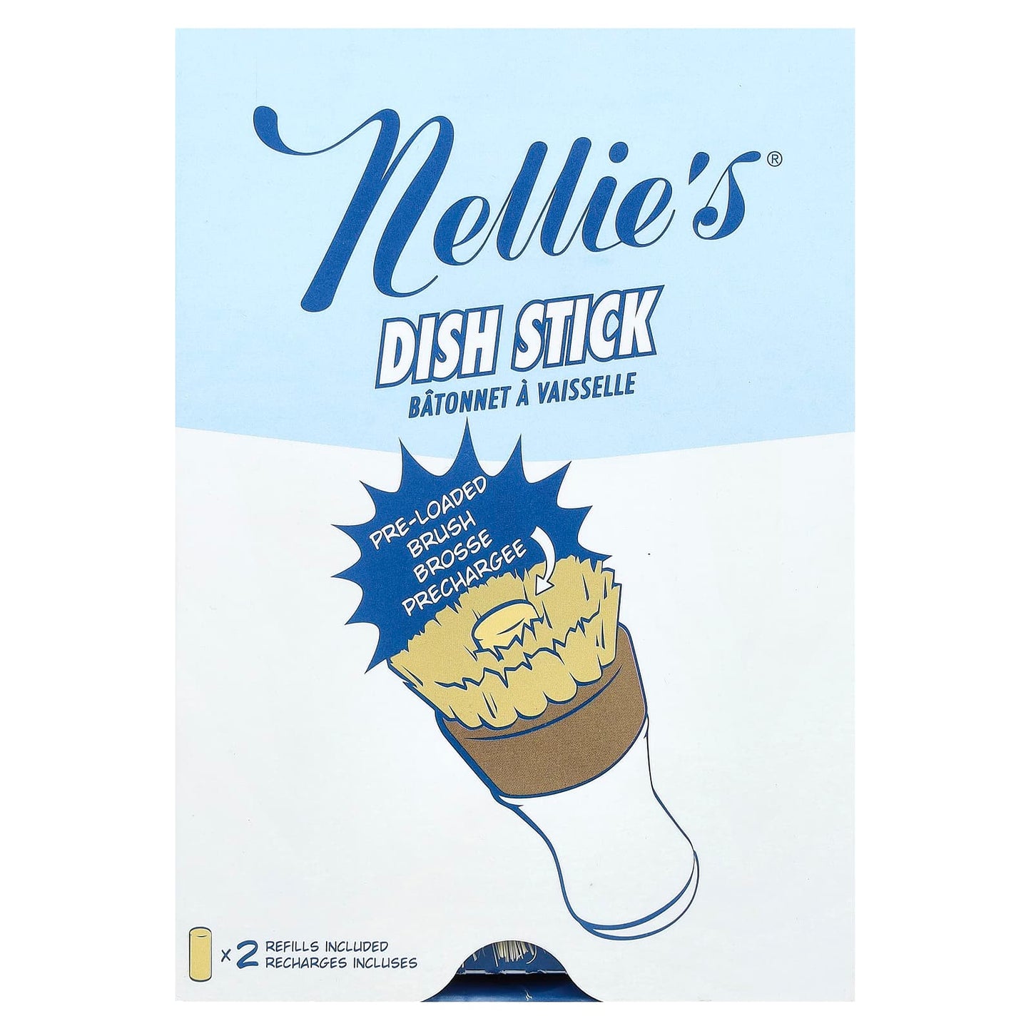 Nellie's, Dish Stick, 1 Stick, 2 Refills - Image 1