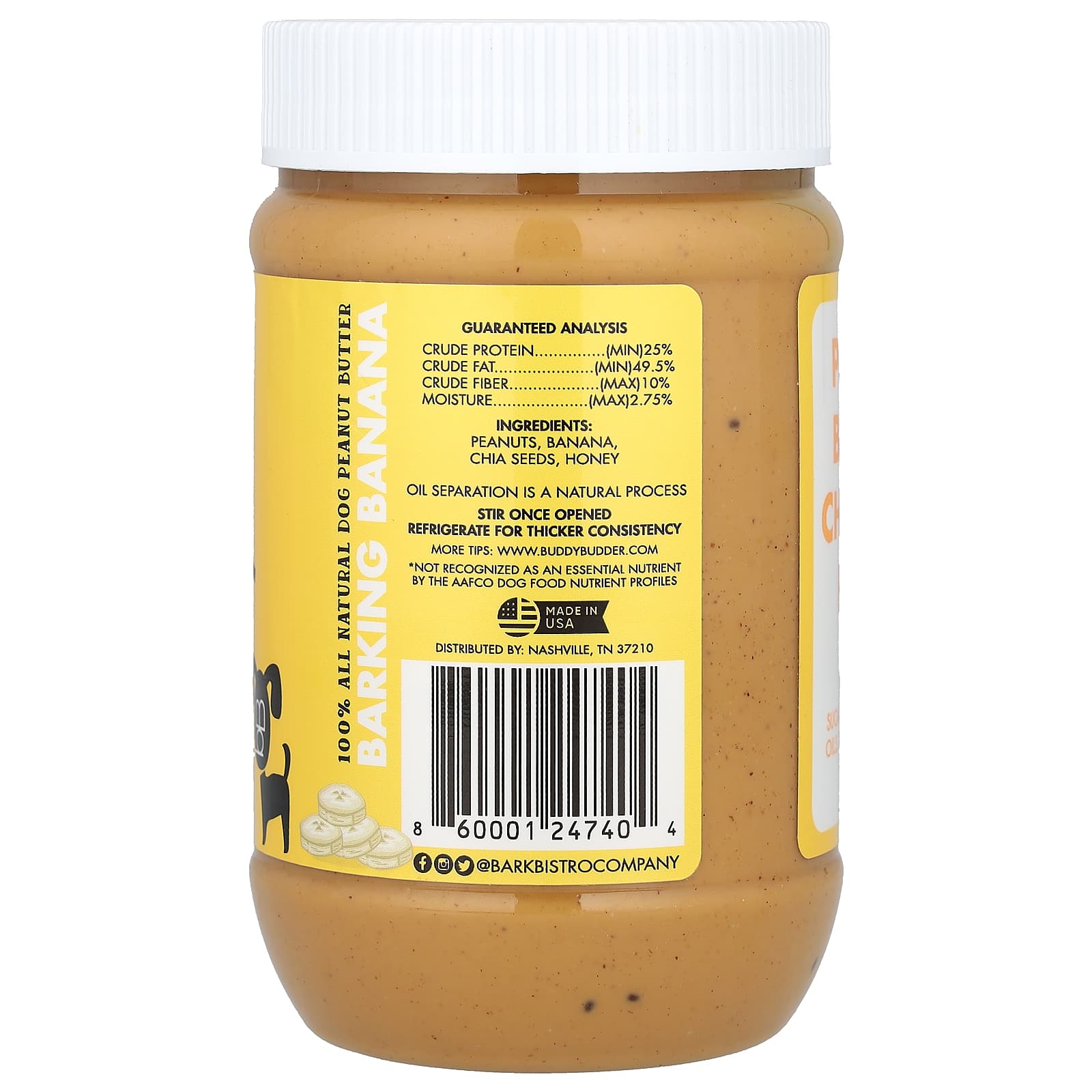 Bark Bistro Natural Peanut Butter for Dogs | 100% All-Natural - Image 2