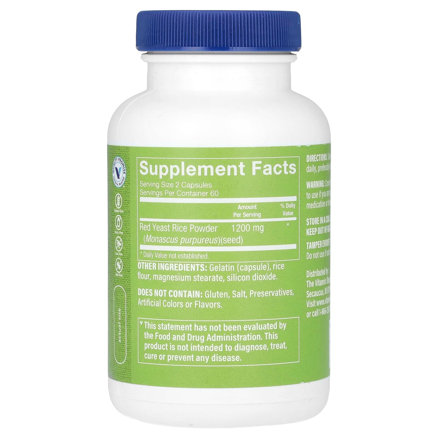 The Vitamin Shoppe, Red Yeast Rice, 120 Capsules (600 mg per Capsule) - Image 2