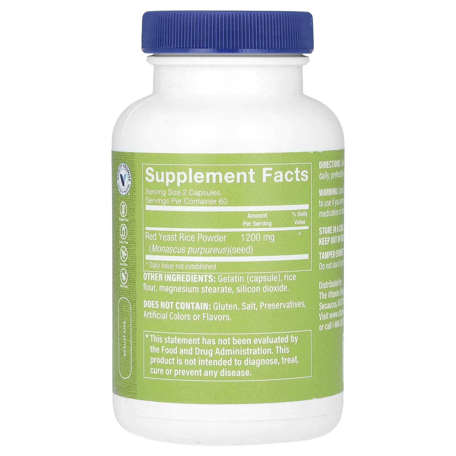 The Vitamin Shoppe, Red Yeast Rice, 120 Capsules (600 mg per Capsule) - Image 2