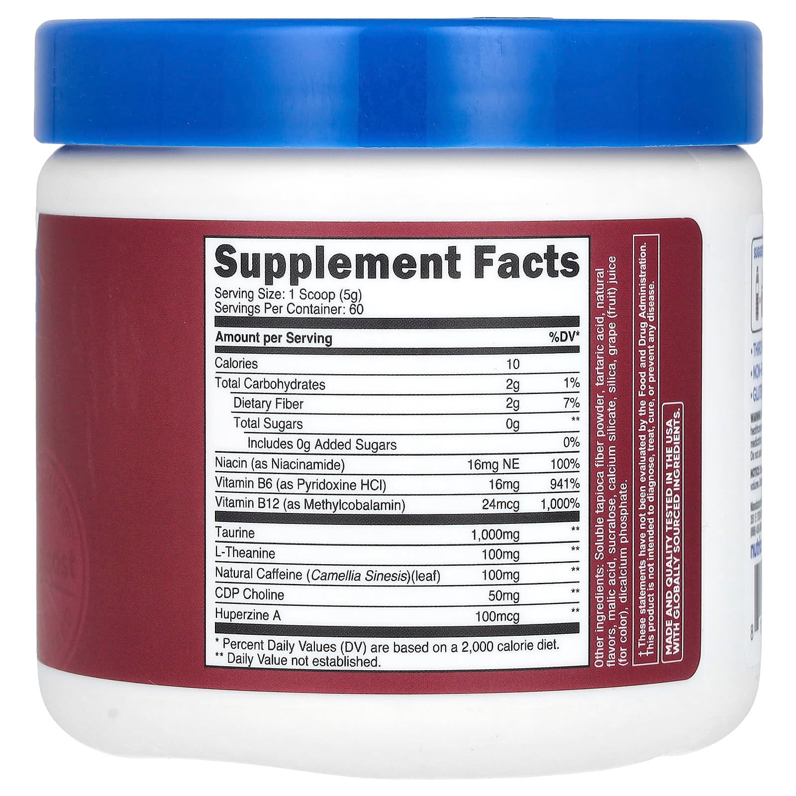 Nutricost, Energy, Clean Energy Powder, Grape, 10.7 oz (300 g) - Image 2