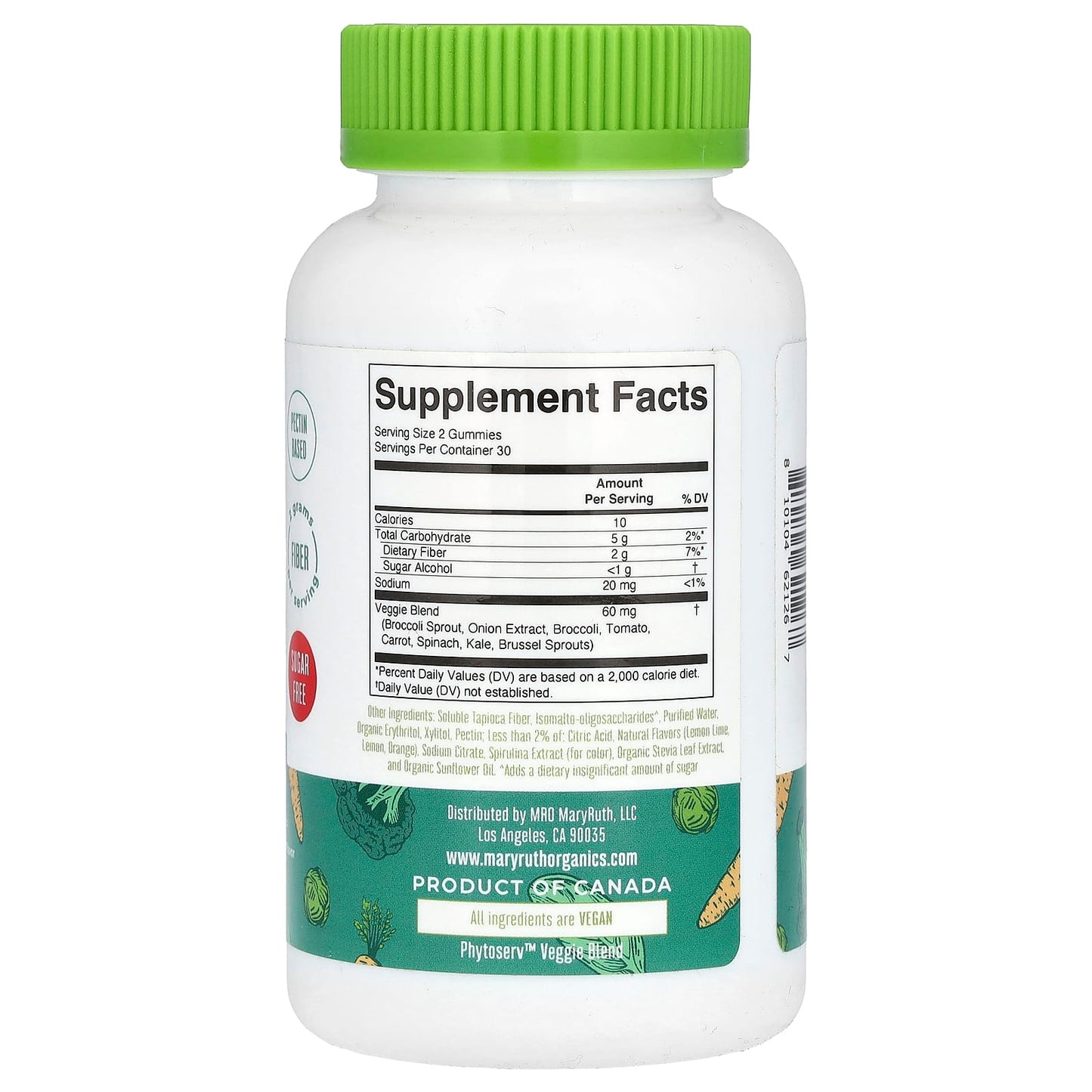 MaryRuth's, Supergreens Gummies, Sugar Free, Lemon Lime Orange, 60 Gummies - Image 2