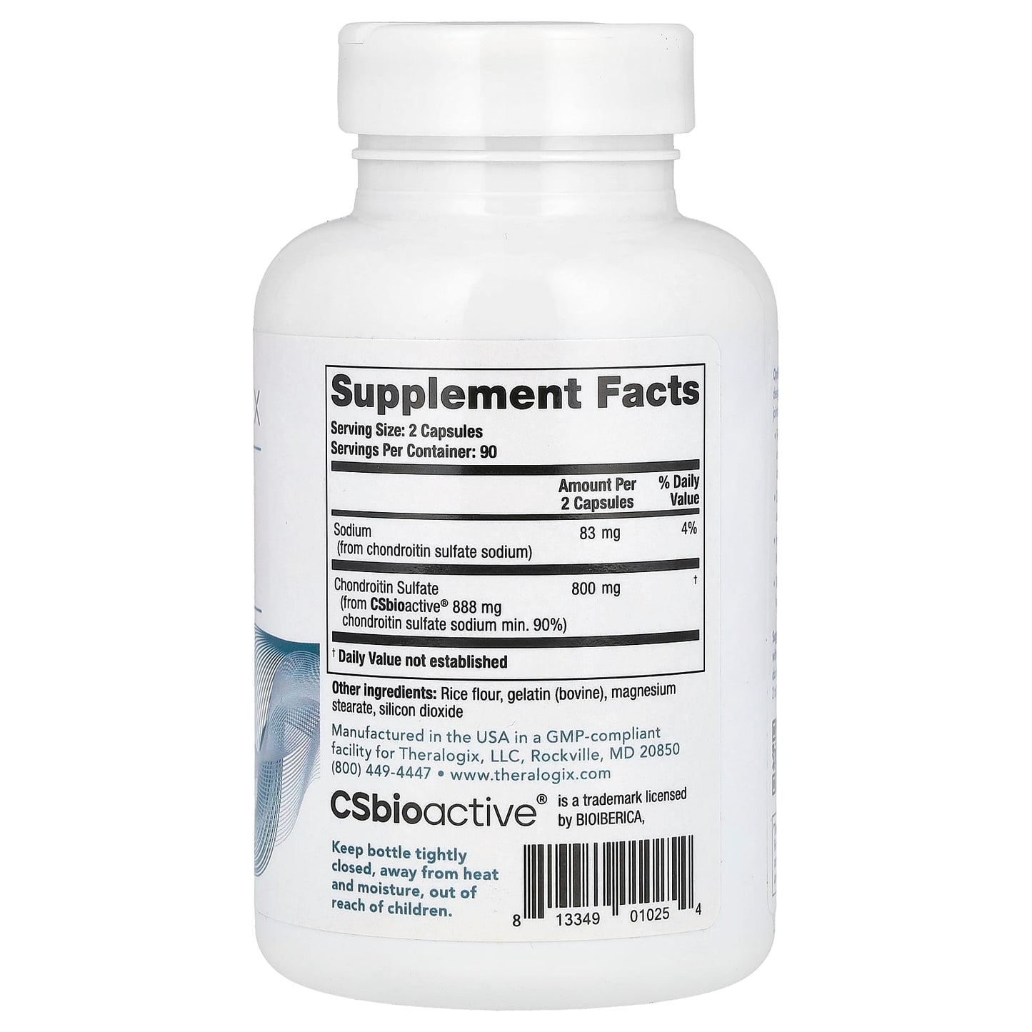 Theralogix, OptiFlex-C®, Chondroitin Sulfate, 180 Capsules - Image 2