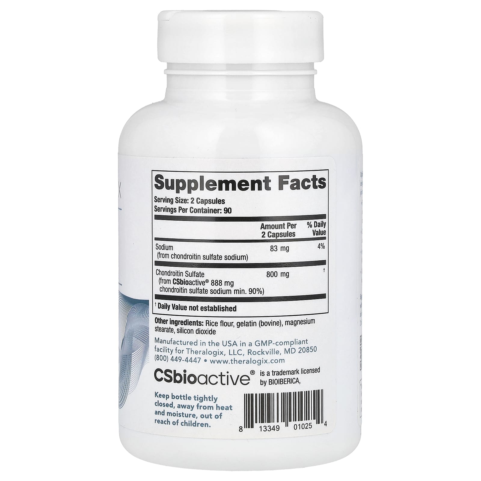Theralogix, OptiFlex-C®, Chondroitin Sulfate, 180 Capsules - Image 2