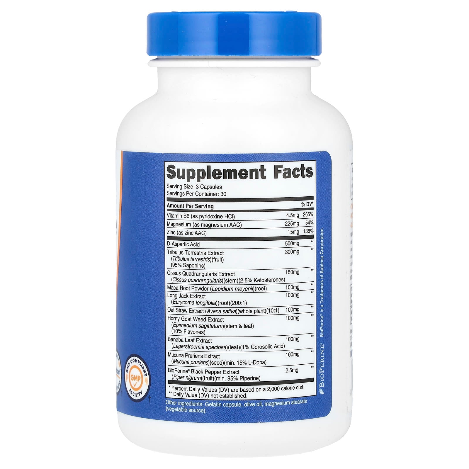 Nutricost, Testosterone Complex, 90 Capsules - Image 2