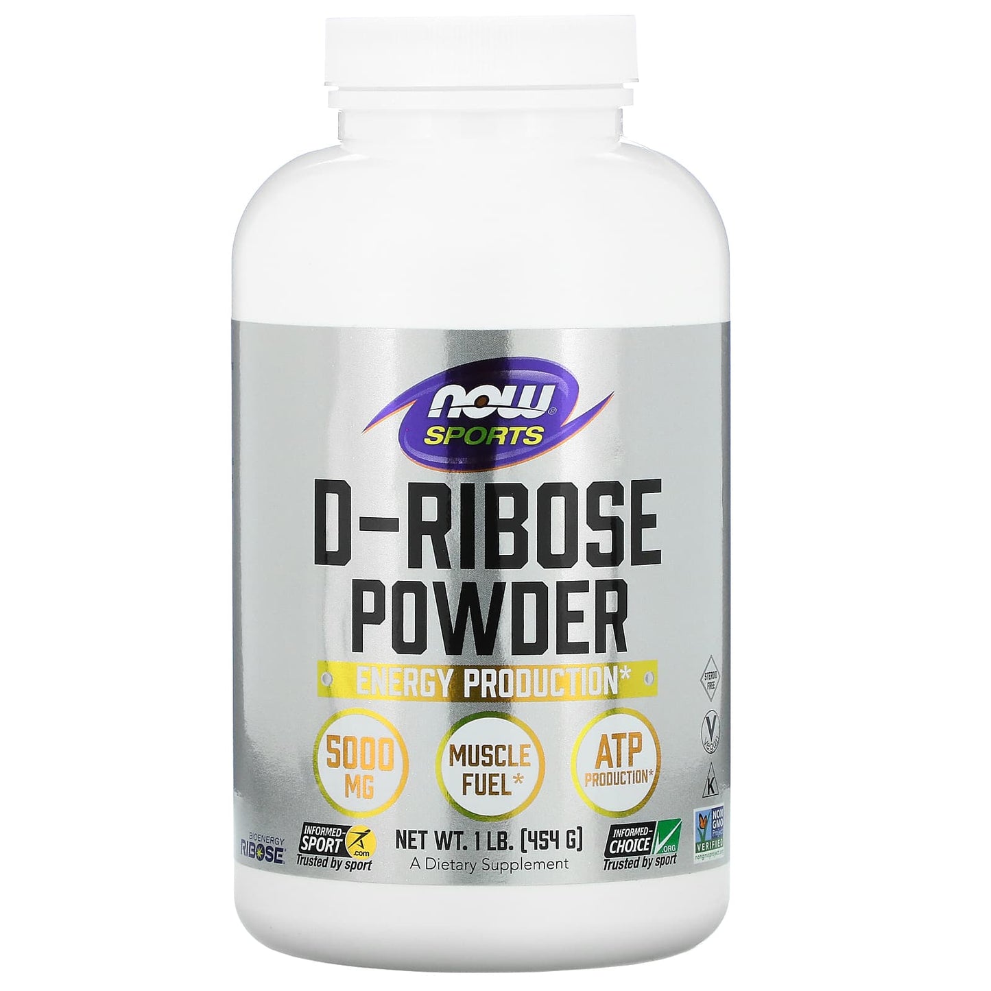 NOW Foods, Sports, D-Ribose Powder, 1 lb (454 g) - Image 1