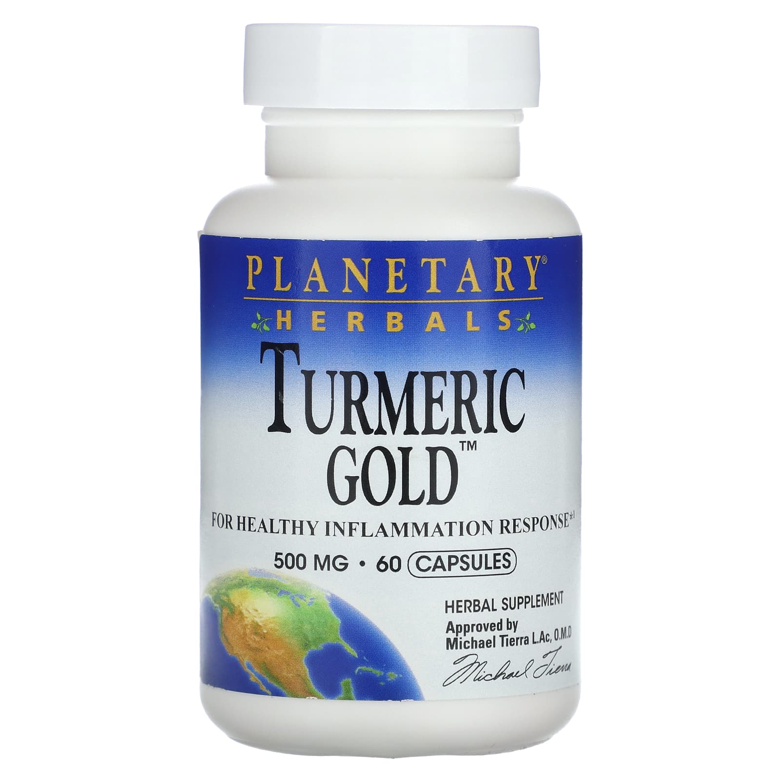 Planetary Herbals, Turmeric Gold™, 500 mg, 60 Capsules - Image 1