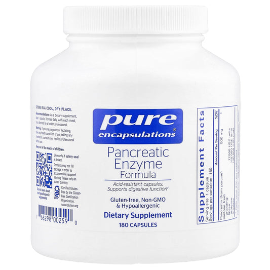 Pure Encapsulations, Pancreatic Enzyme Formula, 180 Capsules (500 mg per Capsule) - Image 1