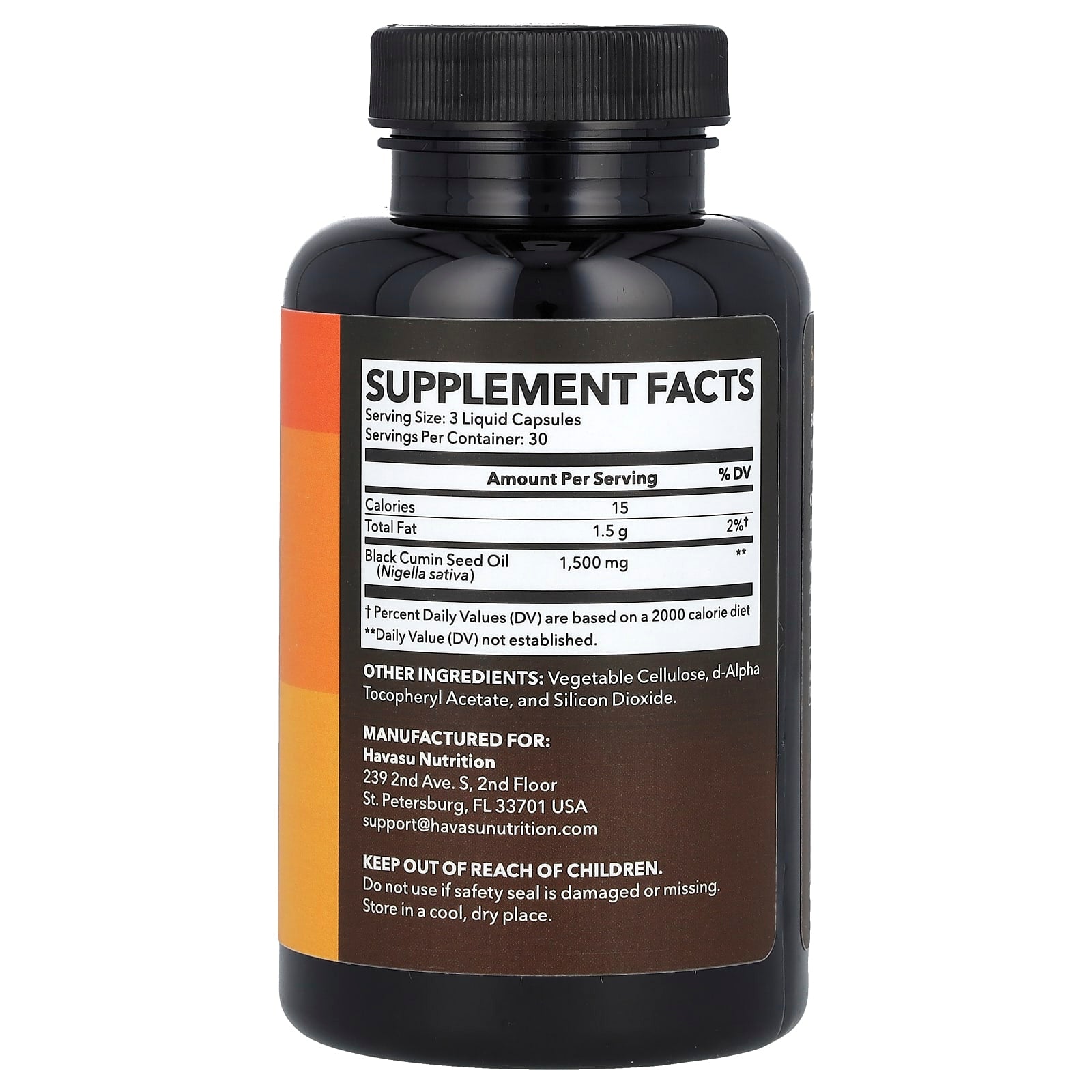 Cold Pressed Black Seed Oil Capsules by Havasu Nutrition - Immune Support & Digestion - Image 2