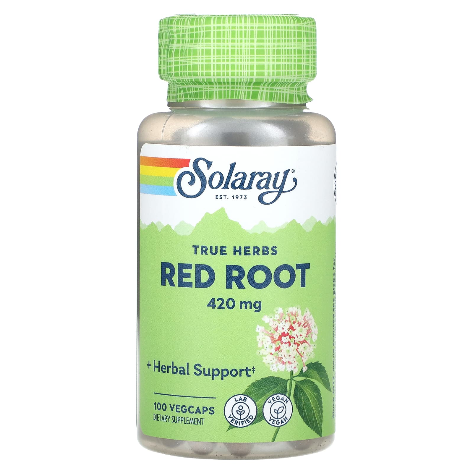 Solaray, True Herbs, Red Root, 420 mg, 100 VegCaps - Image 1