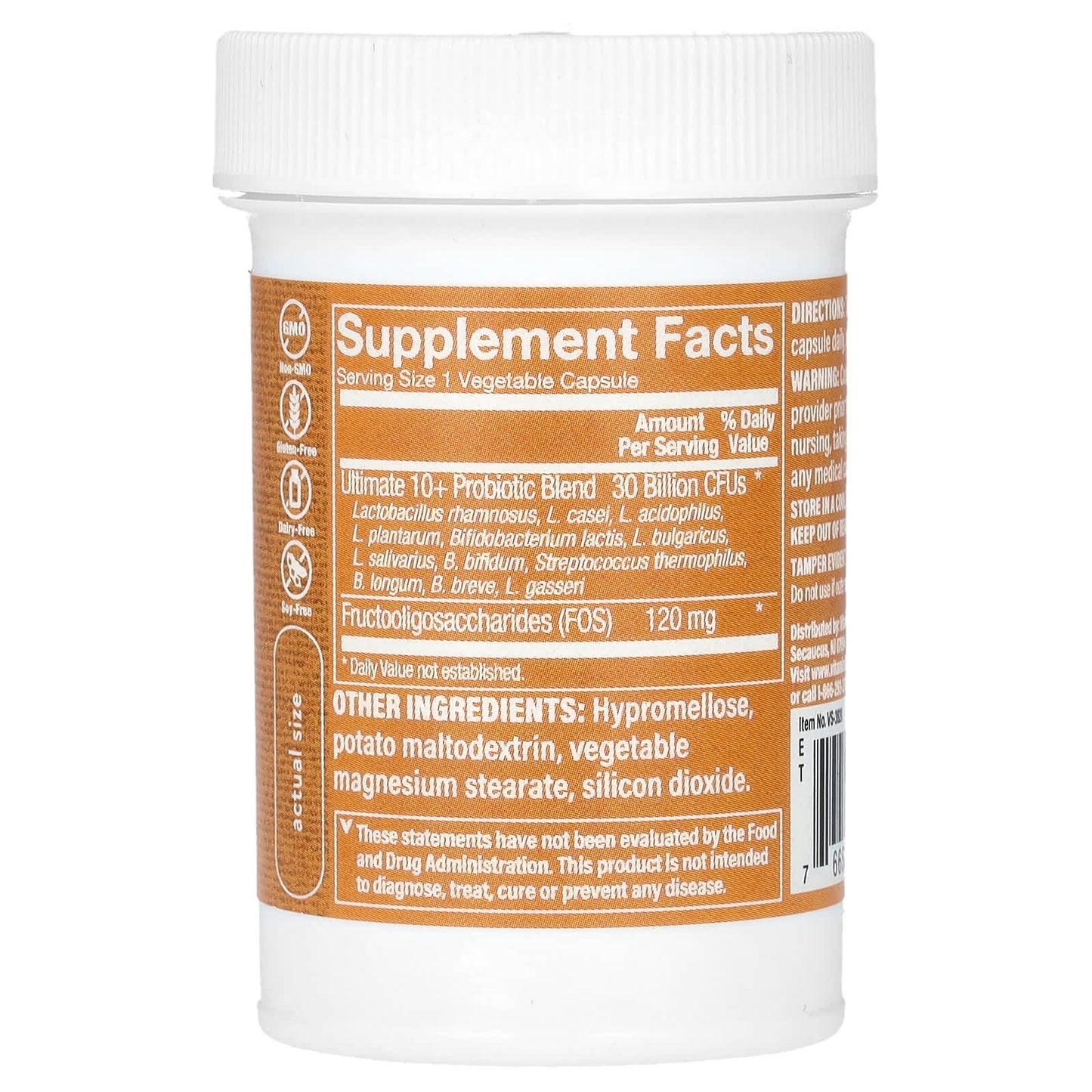The Vitamin Shoppe, Ultimate 10+ Probiotics, 30 Billion CFU, 30 Vegetable Capsules - Image 2
