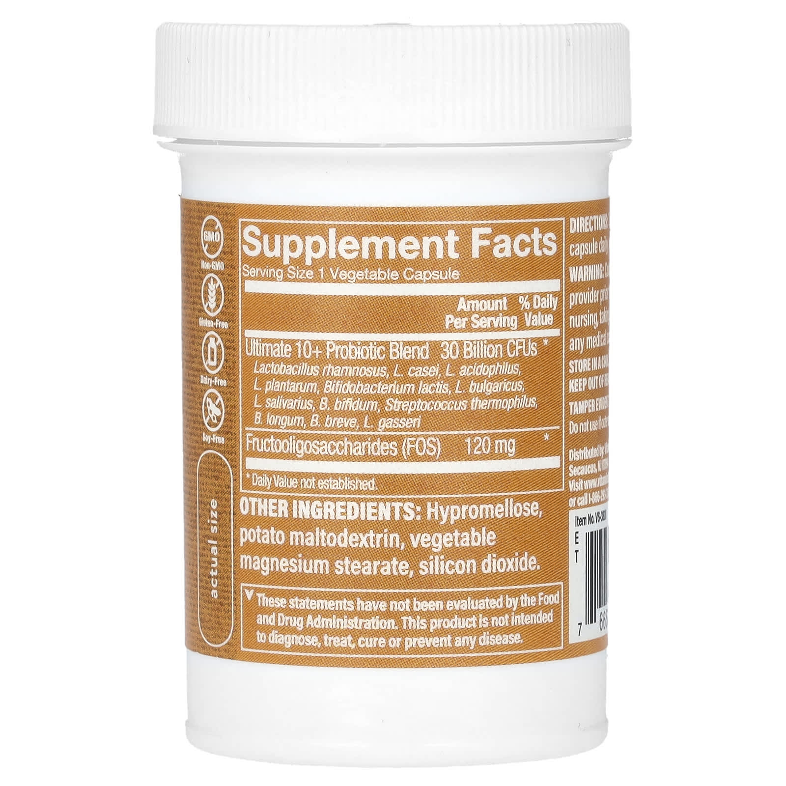 The Vitamin Shoppe, Ultimate 10+ Probiotics, 30 Billion CFU, 30 Vegetable Capsules - Image 2