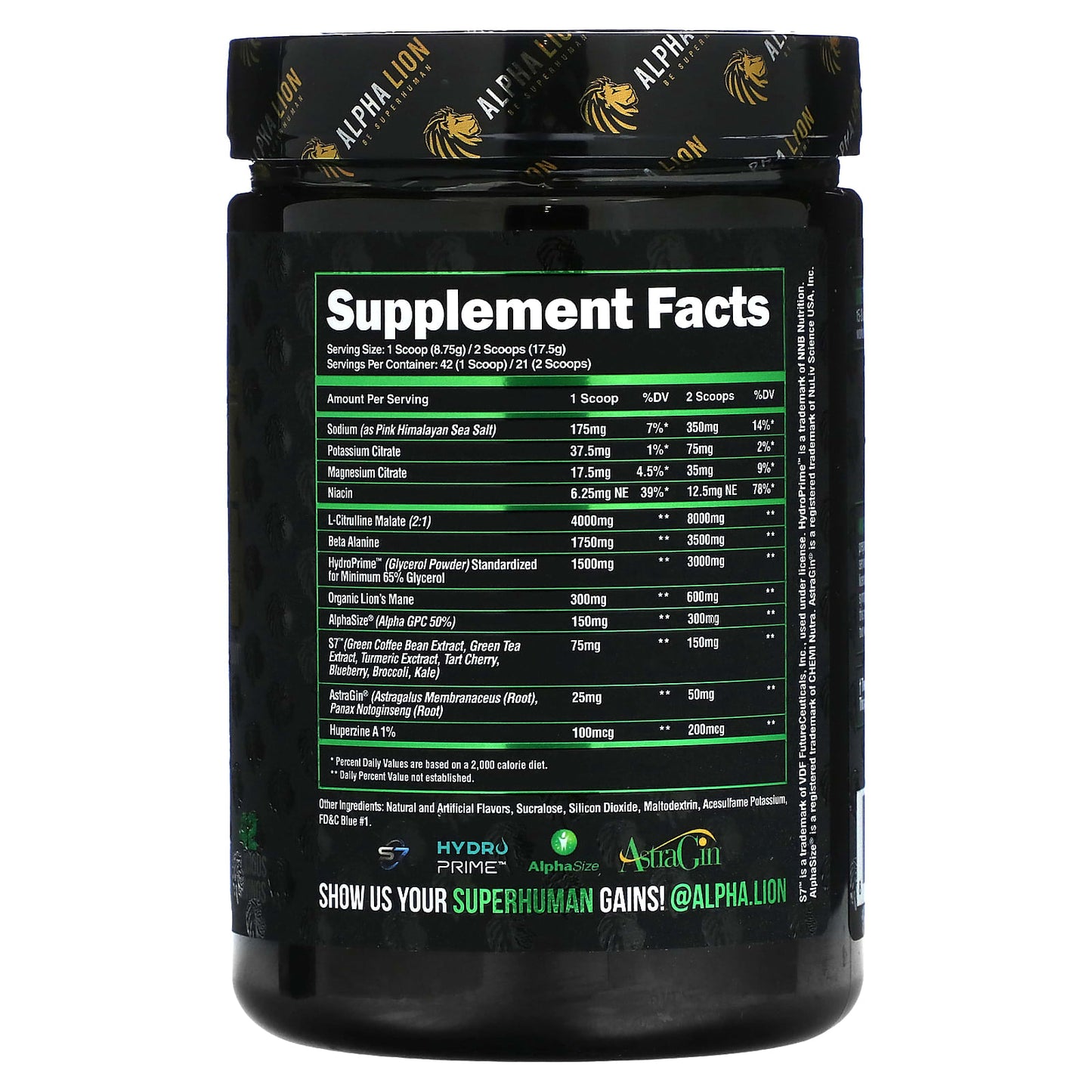 Unleash Superhuman Pumps with ALPHA LION Blue Steel Pre-Workout - Image 2