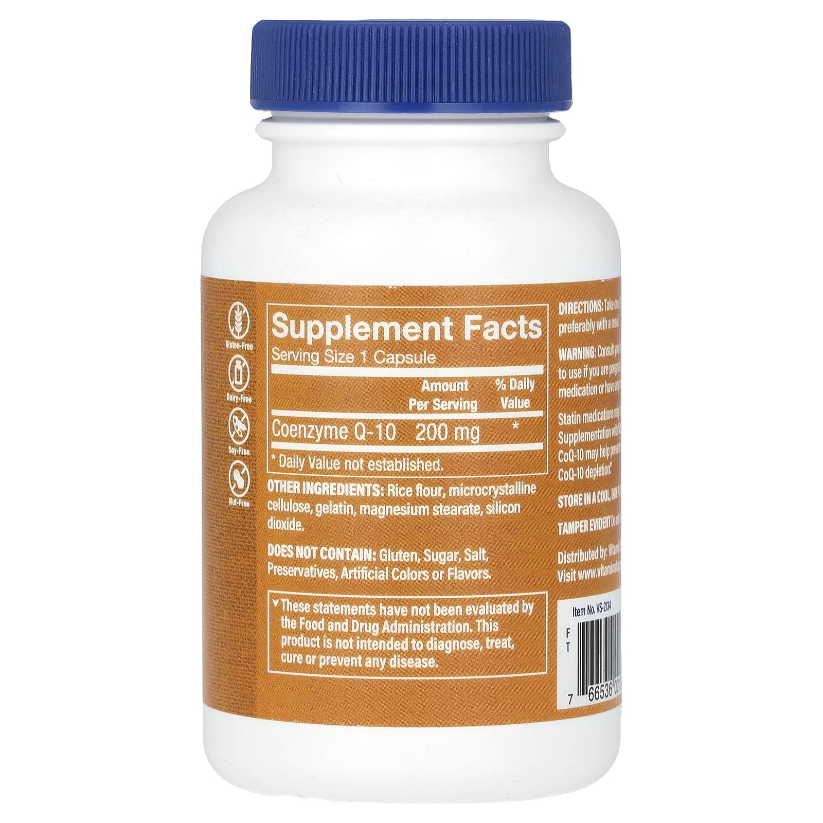 The Vitamin Shoppe, CoQ-10, 200 mg, 60 Capsules - Image 2