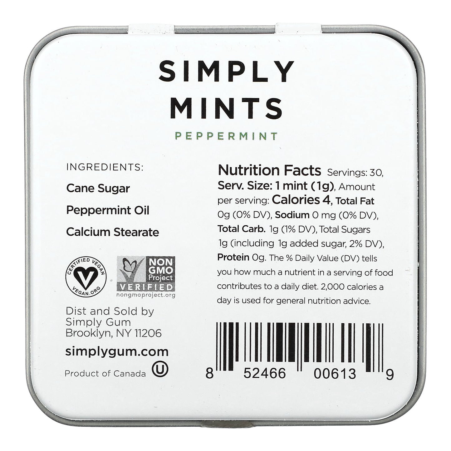 Simply Gum, Mints, Peppermint, 1.1 oz (30 g) - Image 2