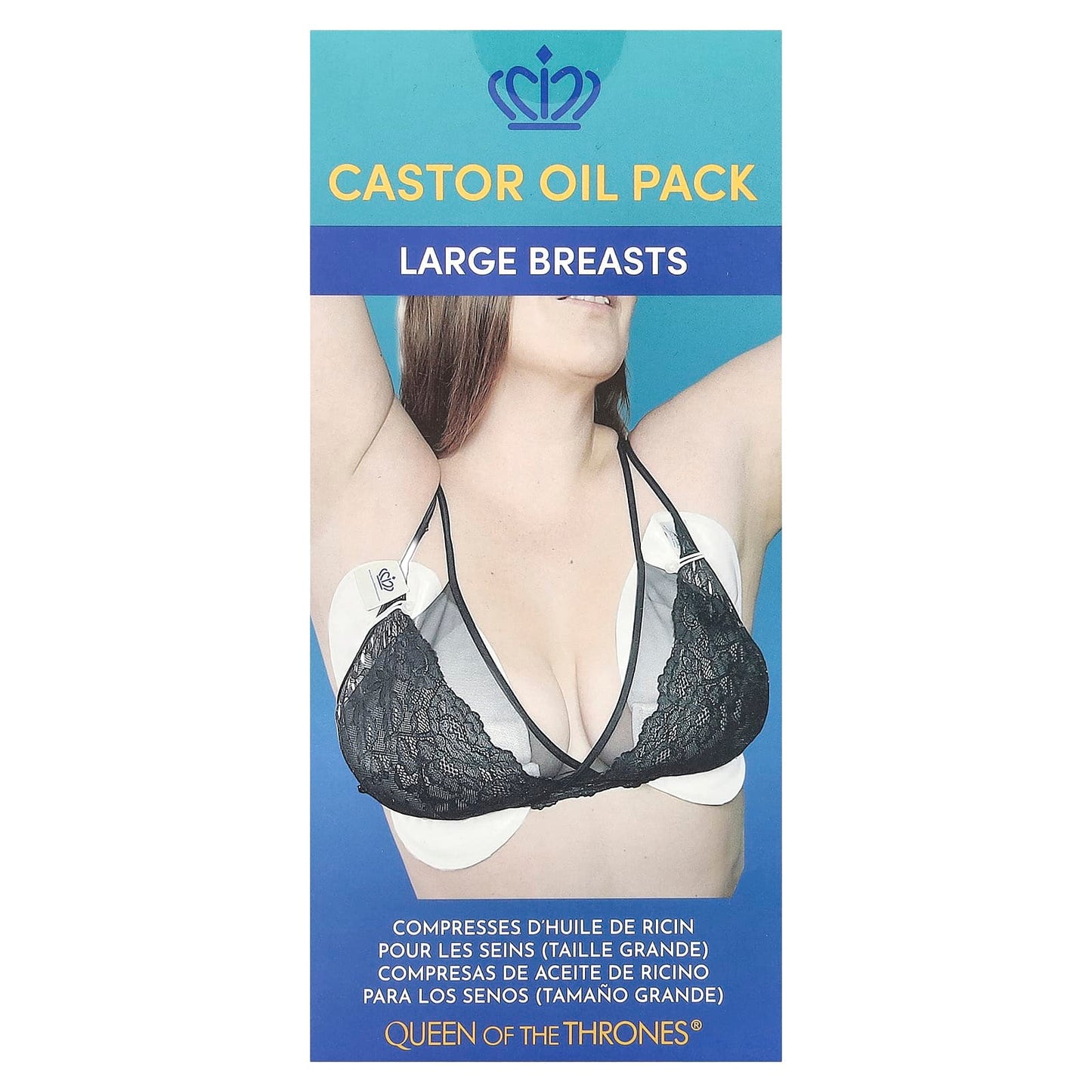 Queen of the Thrones, Castor Oil Pack, Large Breasts, 2 Count - Image 2