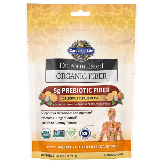 Garden of Life Organic Fiber - Citrus Flavor, USDA Organic, Vegan, 7.9 oz - Image 1