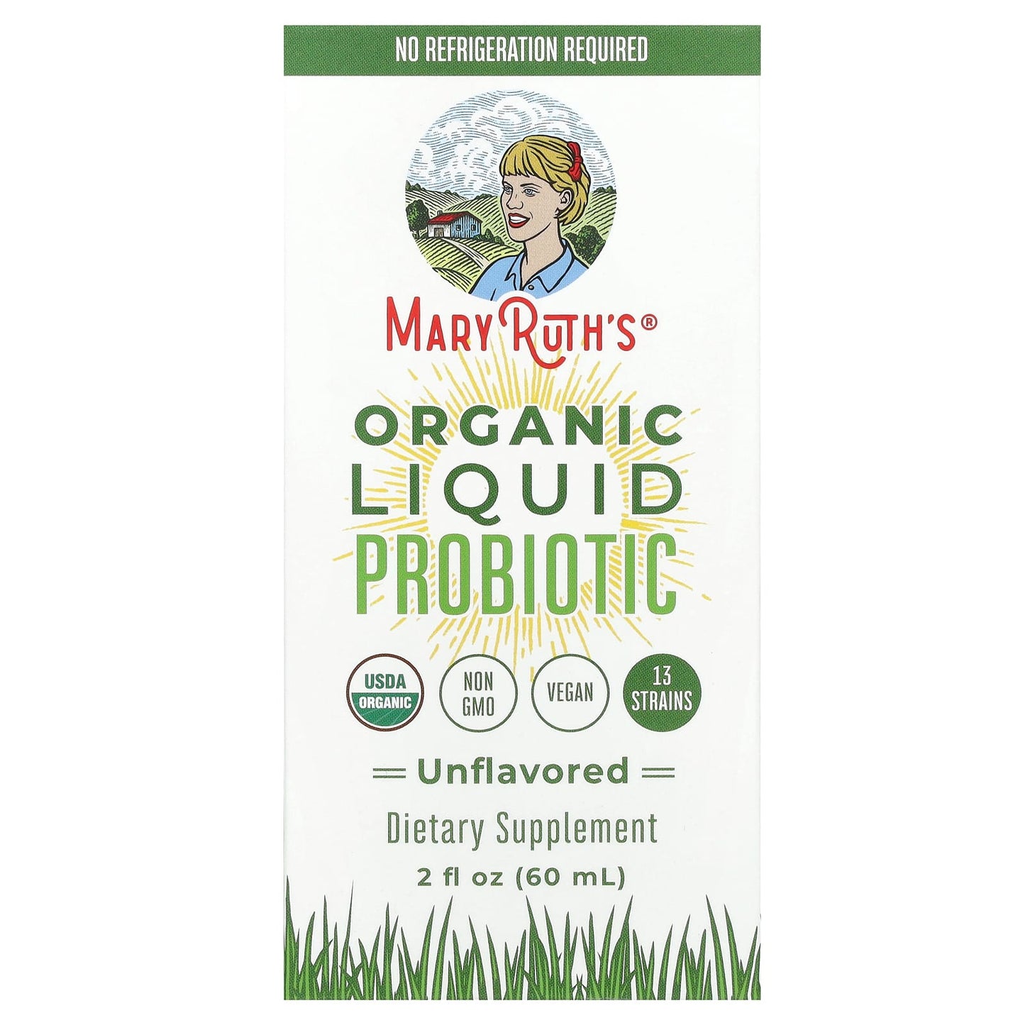 MaryRuth's, Organic Liquid Probiotic, Unflavored, 2 fl oz (60 ml) - Image 1