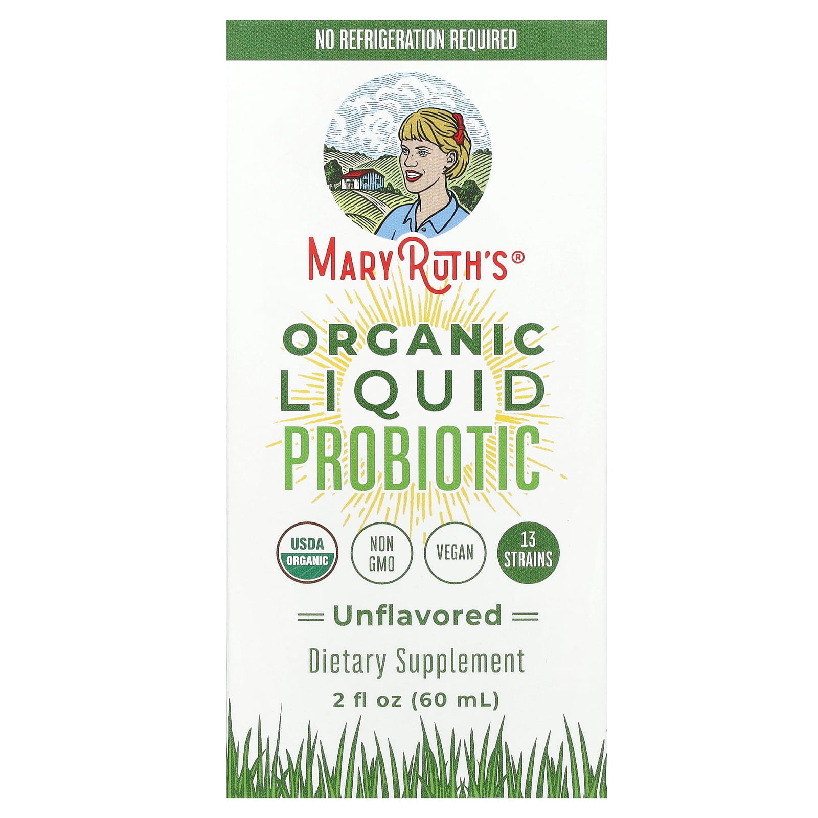 MaryRuth's, Organic Liquid Probiotic, Unflavored, 2 fl oz (60 ml) - Image 1
