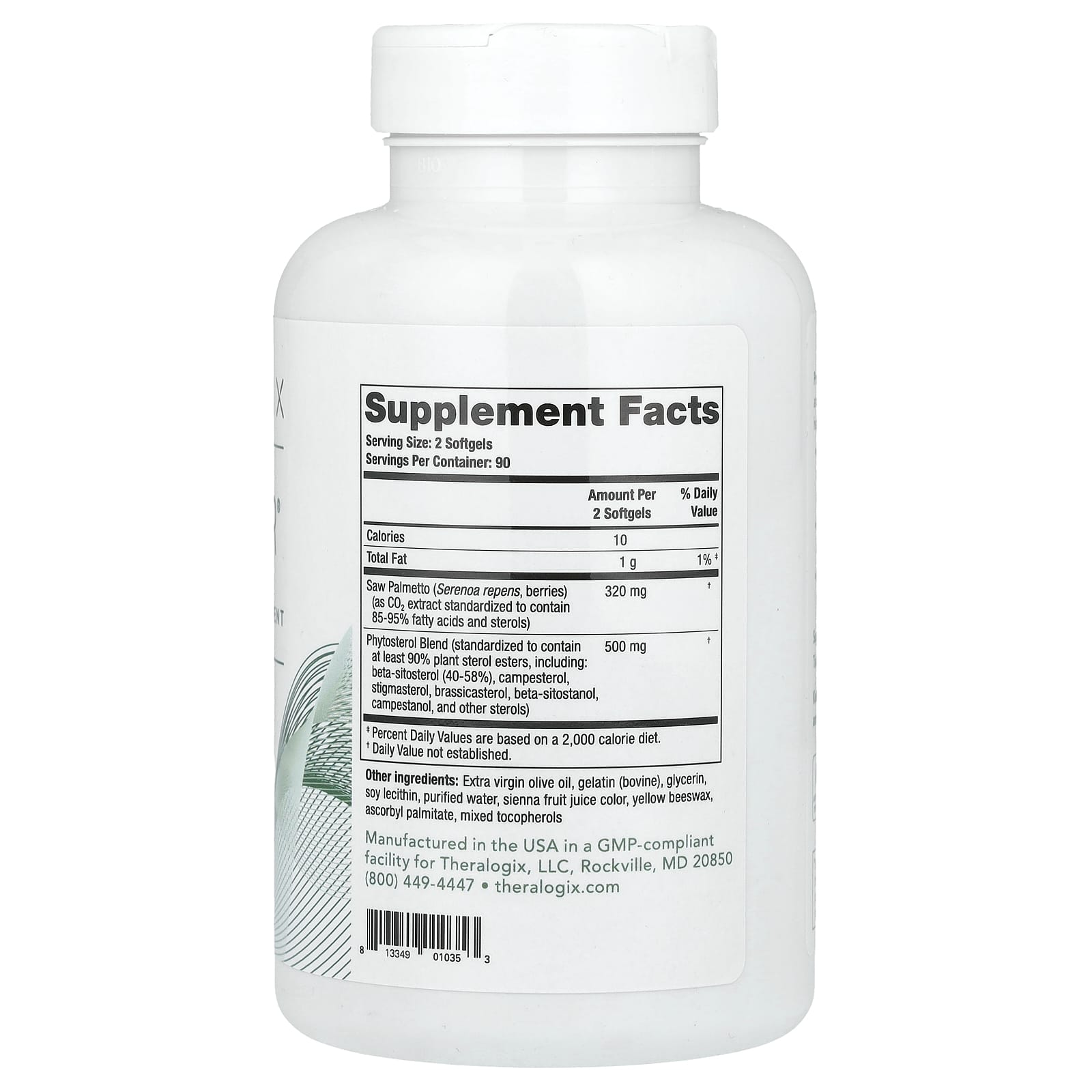 Theralogix, Prostate SR, 180 Softgels - Image 2