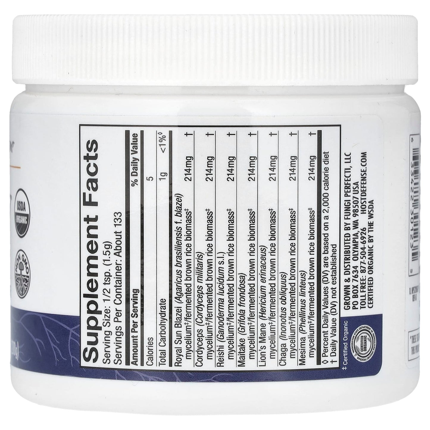 Stamets 7 Immune Support Supplement by Host Defense | 7 oz (200g) - Image 2