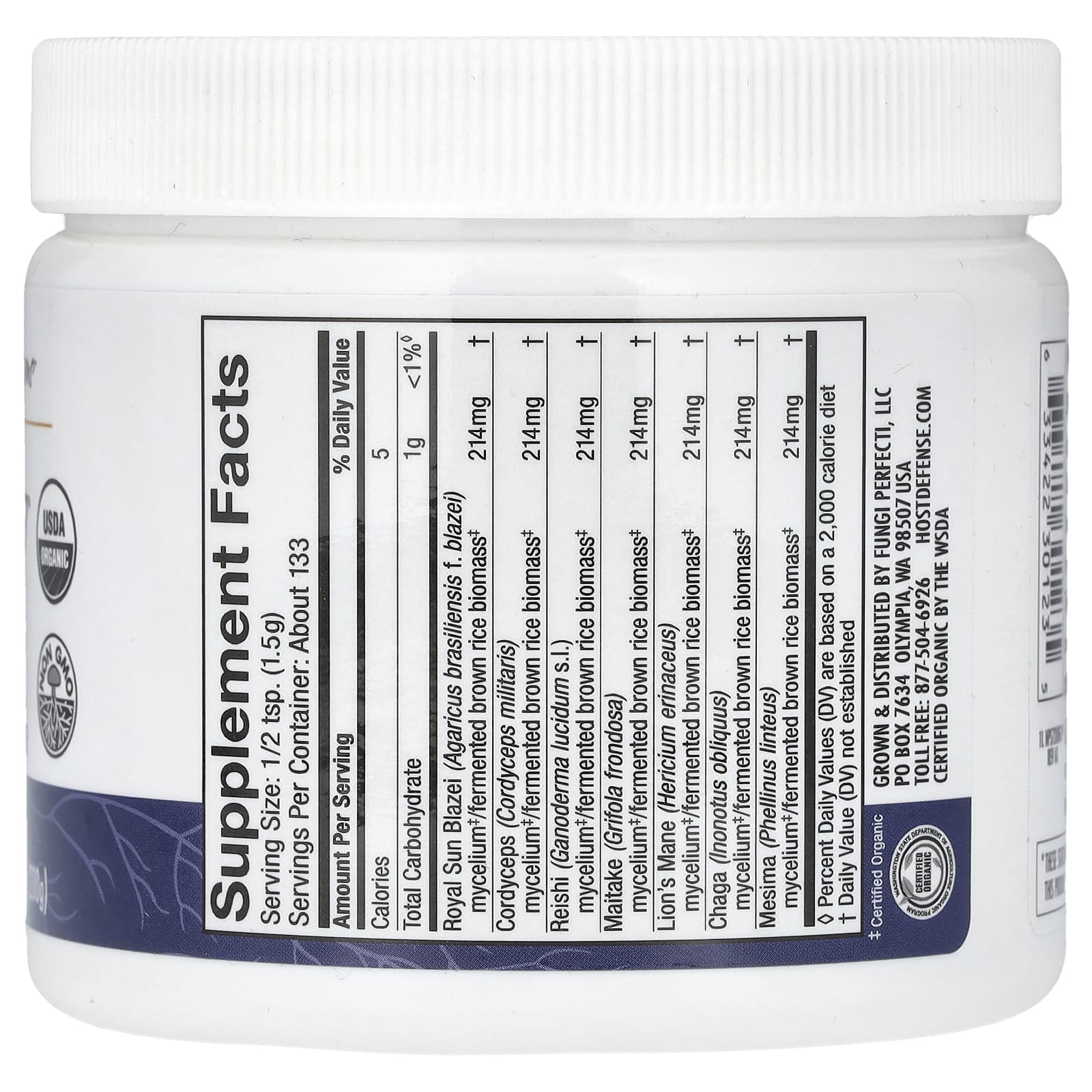 Stamets 7 Immune Support Supplement by Host Defense | 7 oz (200g) - Image 2