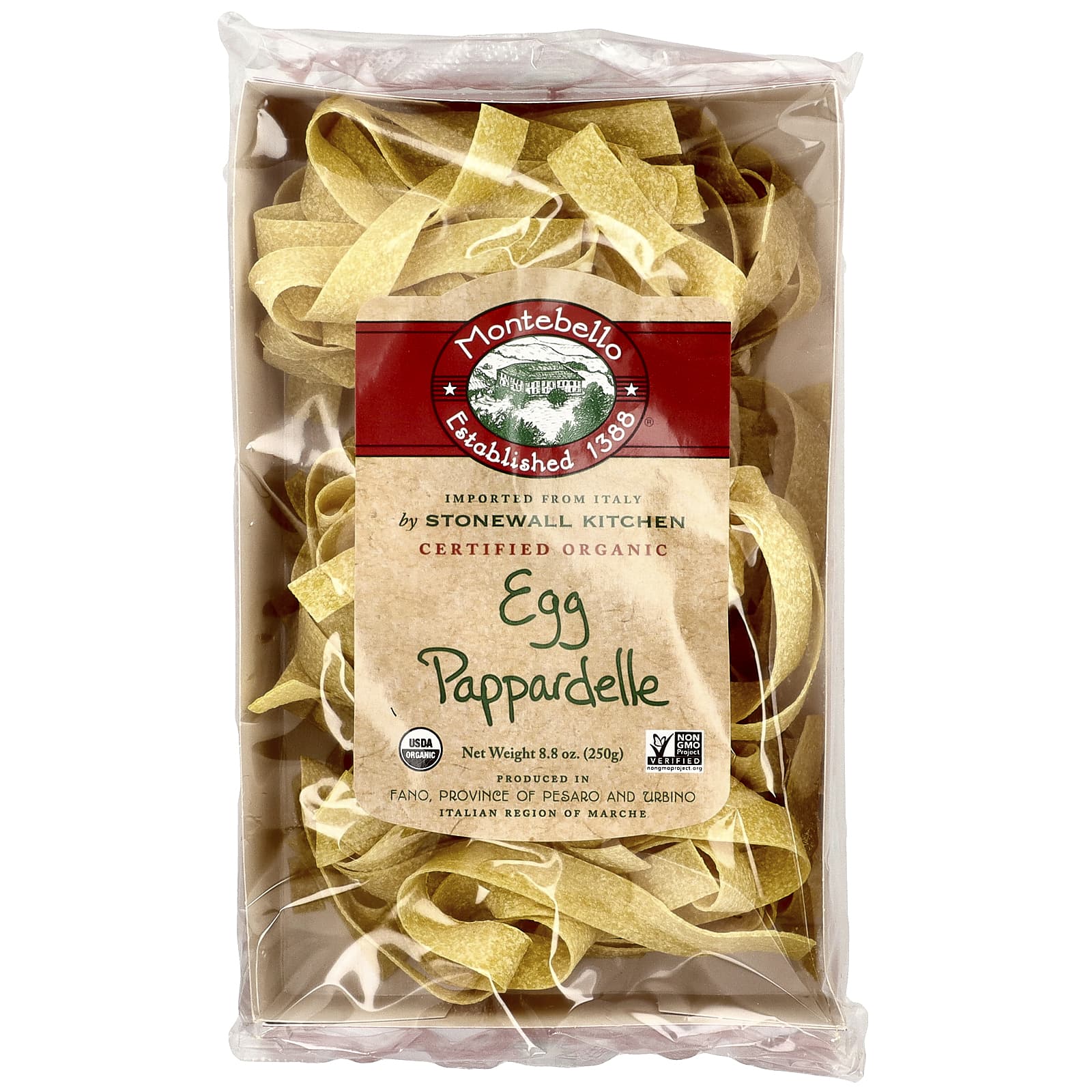 Montebello, Organic Egg Pappardelle, 8.8 oz (250 g) - Image 1