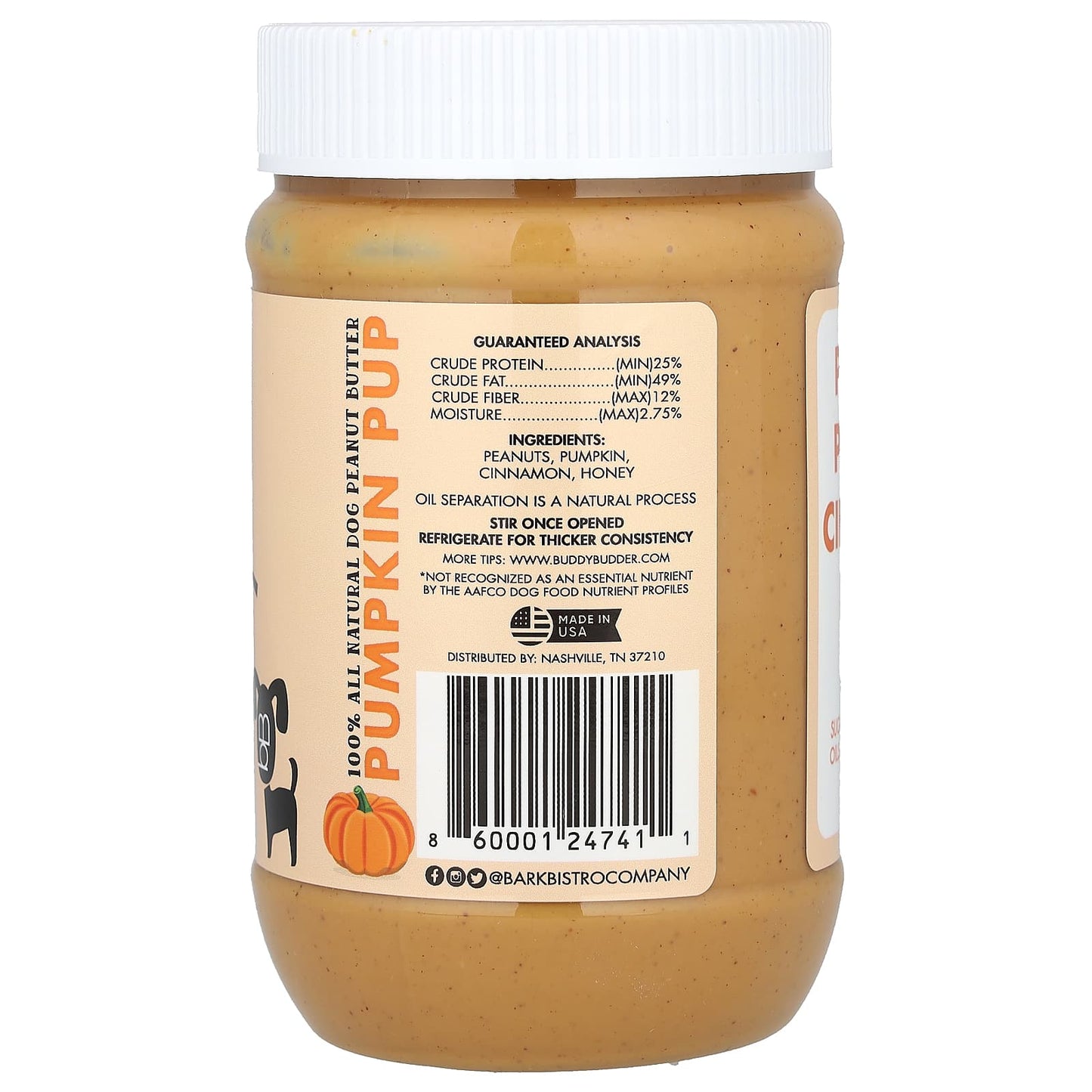 Bark Bistro All-Natural Peanut Butter for Dogs - 17 oz (480 g) - Image 2