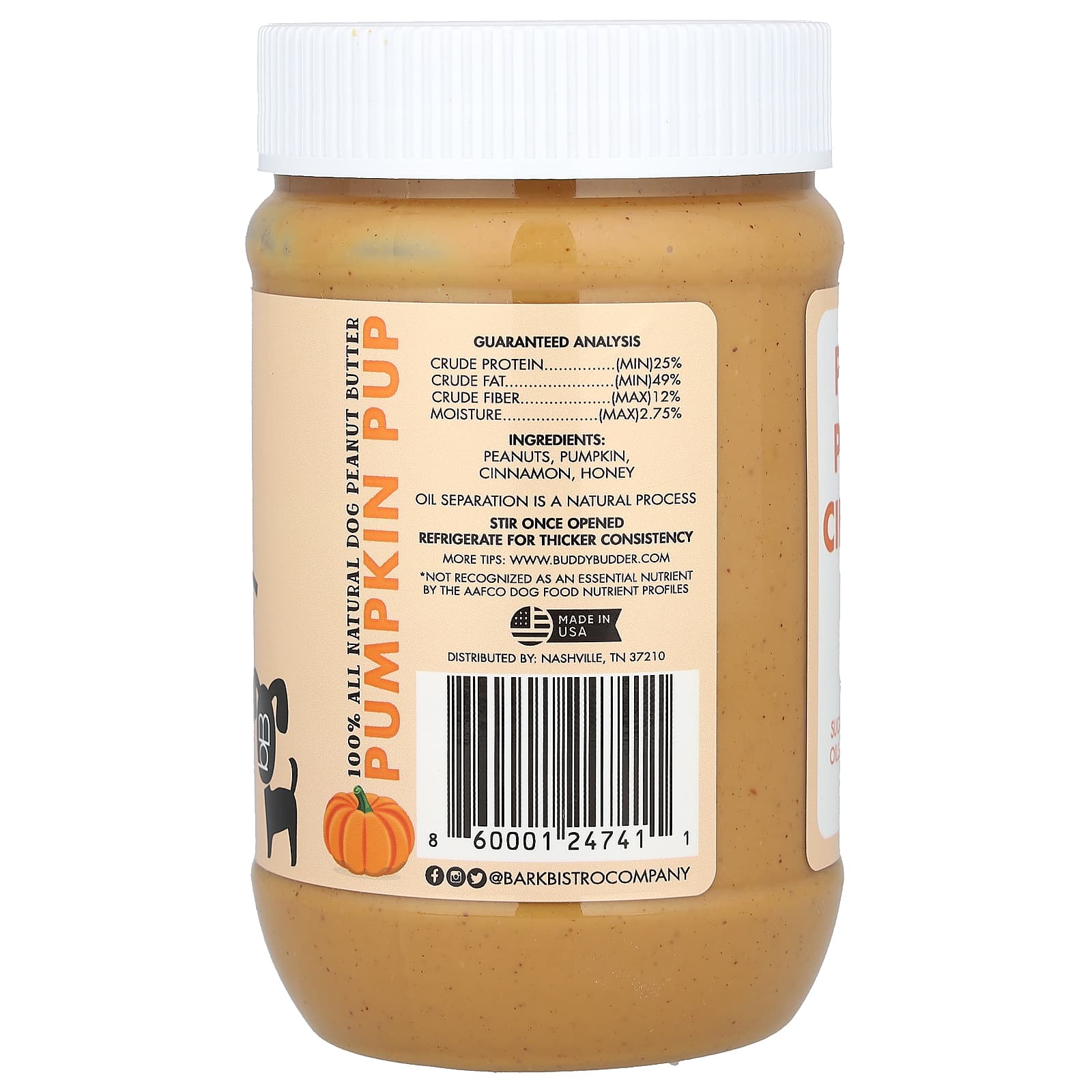 Bark Bistro All-Natural Peanut Butter for Dogs - 17 oz (480 g) - Image 2