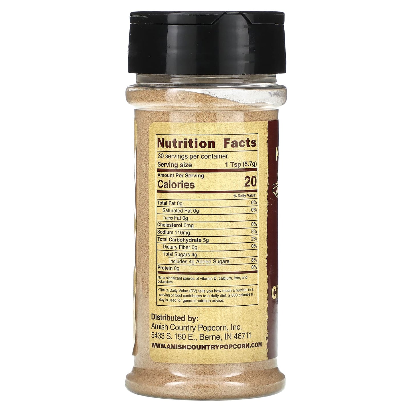 Sweet Cinnamon Popcorn Seasoning by Amish Country Popcorn, 6 oz (170 g) - Image 2