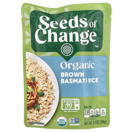 Seeds of Change, Organic Brown Basmati Rice, 8.5 oz (240 g) - Image 1