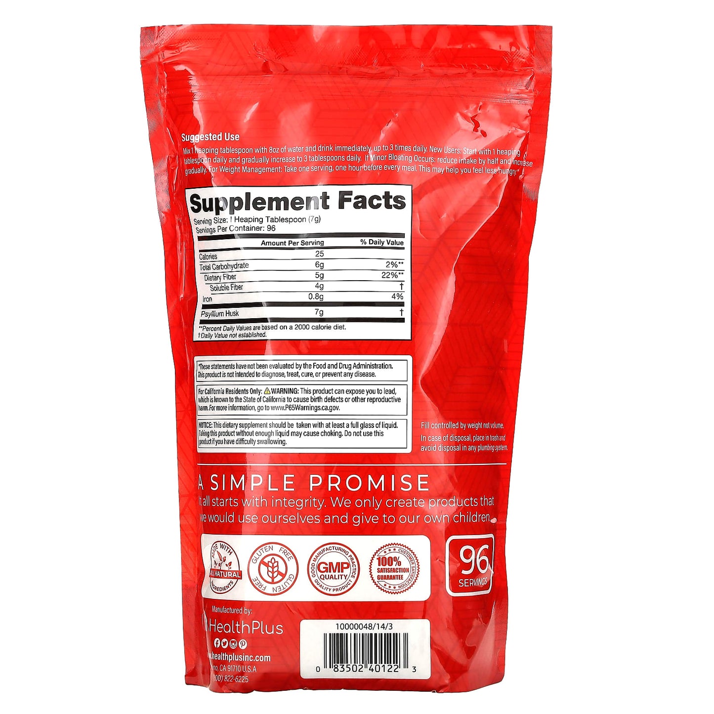 Boost Digestive Health with Psyllium Husk by Health Plus - Image 2