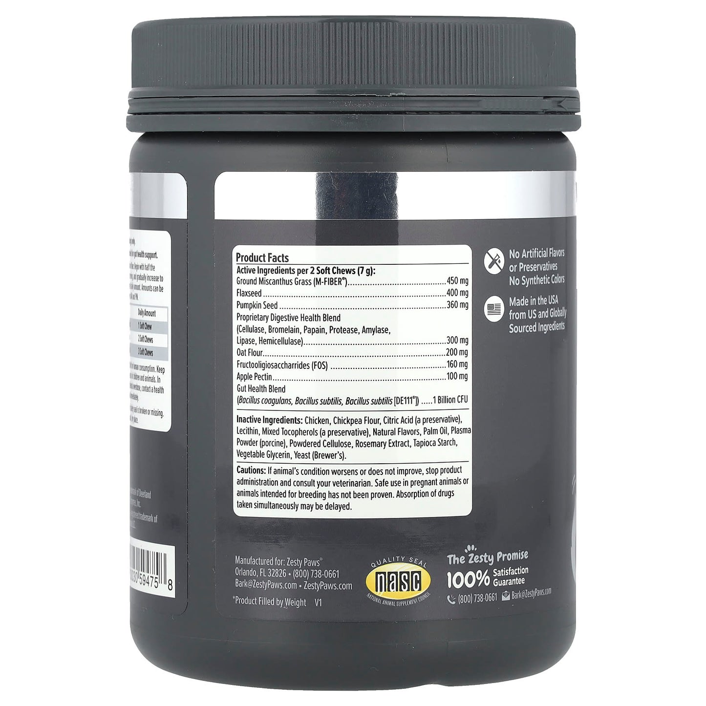 Zesty Paws, Vet Strength Solid Poop Support Bites, For Dogs, All Ages, Chicken, 90 Soft Chews, 11.1 oz (315 g) - Image 2