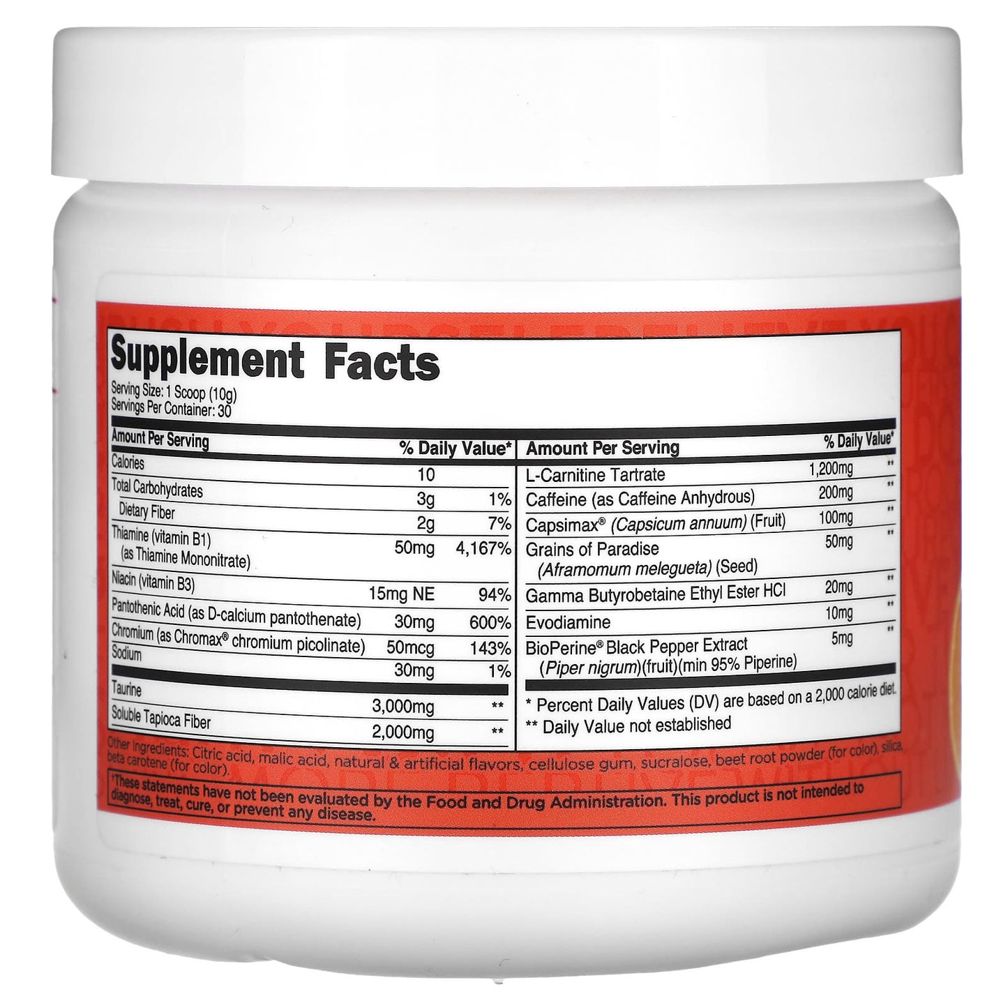 TransformHQ, Super Burner, Thermogenic Drink Mix, Strawberry Orange, 10.6 oz (297 g) - Image 2