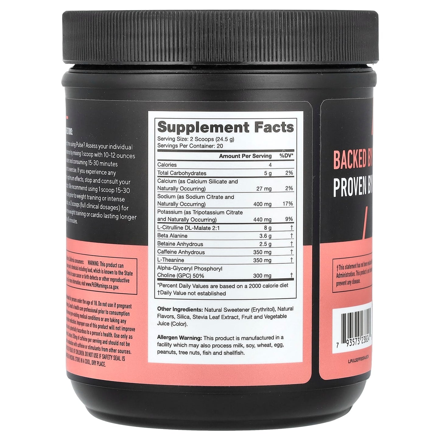Legion Athletics, Pulse, Pre-Workout Drink, Fruit Punch, 1.08 lbs (490 g) - Image 2