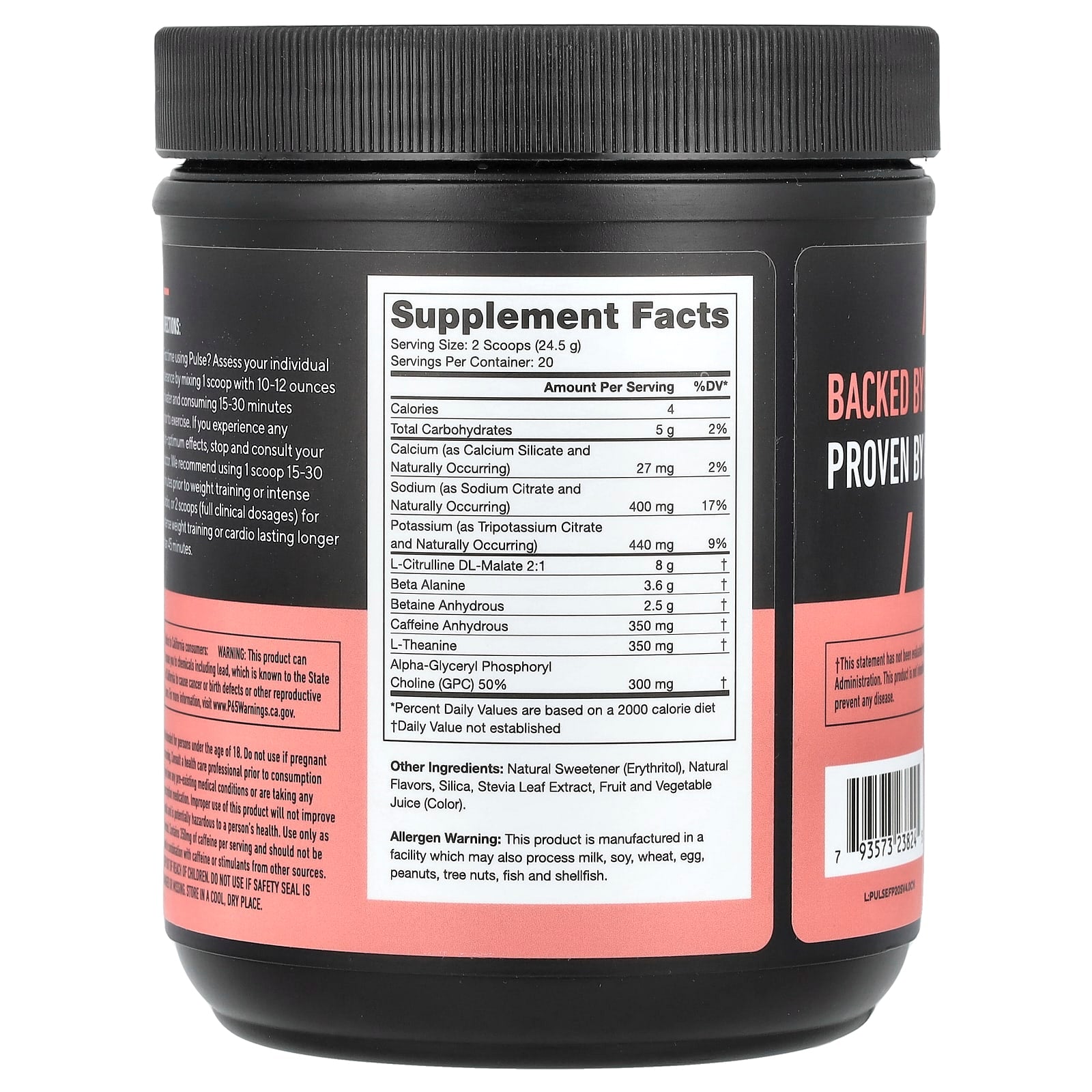 Legion Athletics, Pulse, Pre-Workout Drink, Fruit Punch, 1.08 lbs (490 g) - Image 2