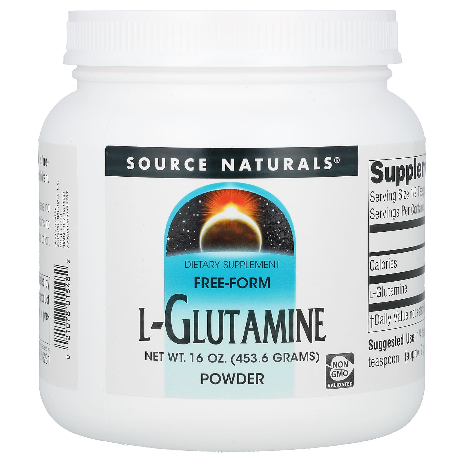 Source Naturals, L-Glutamine Powder, 16 oz (453.6 g) - Image 1