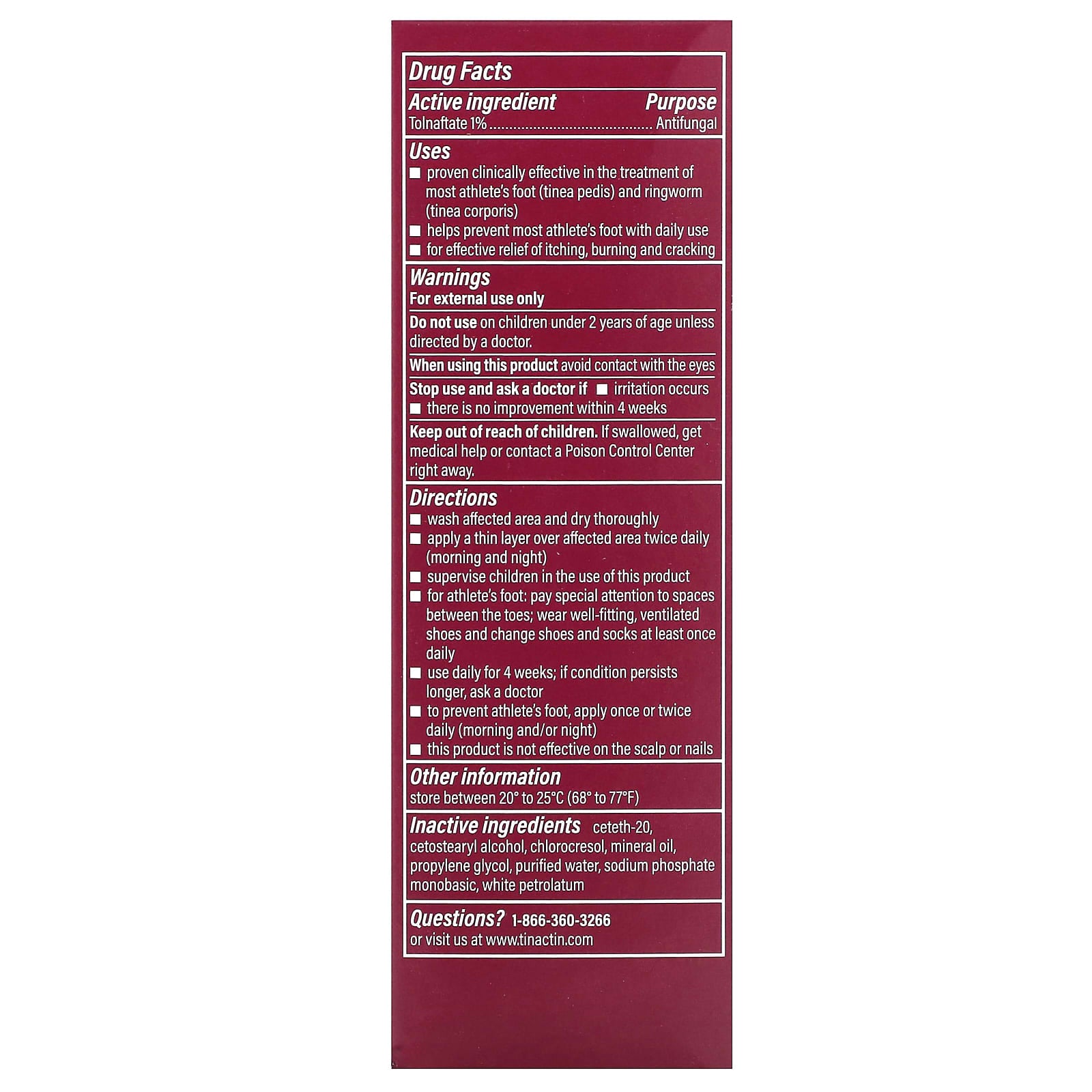Tinactin, Athlete's Foot, Cream, 1 oz (30 g) - Image 2