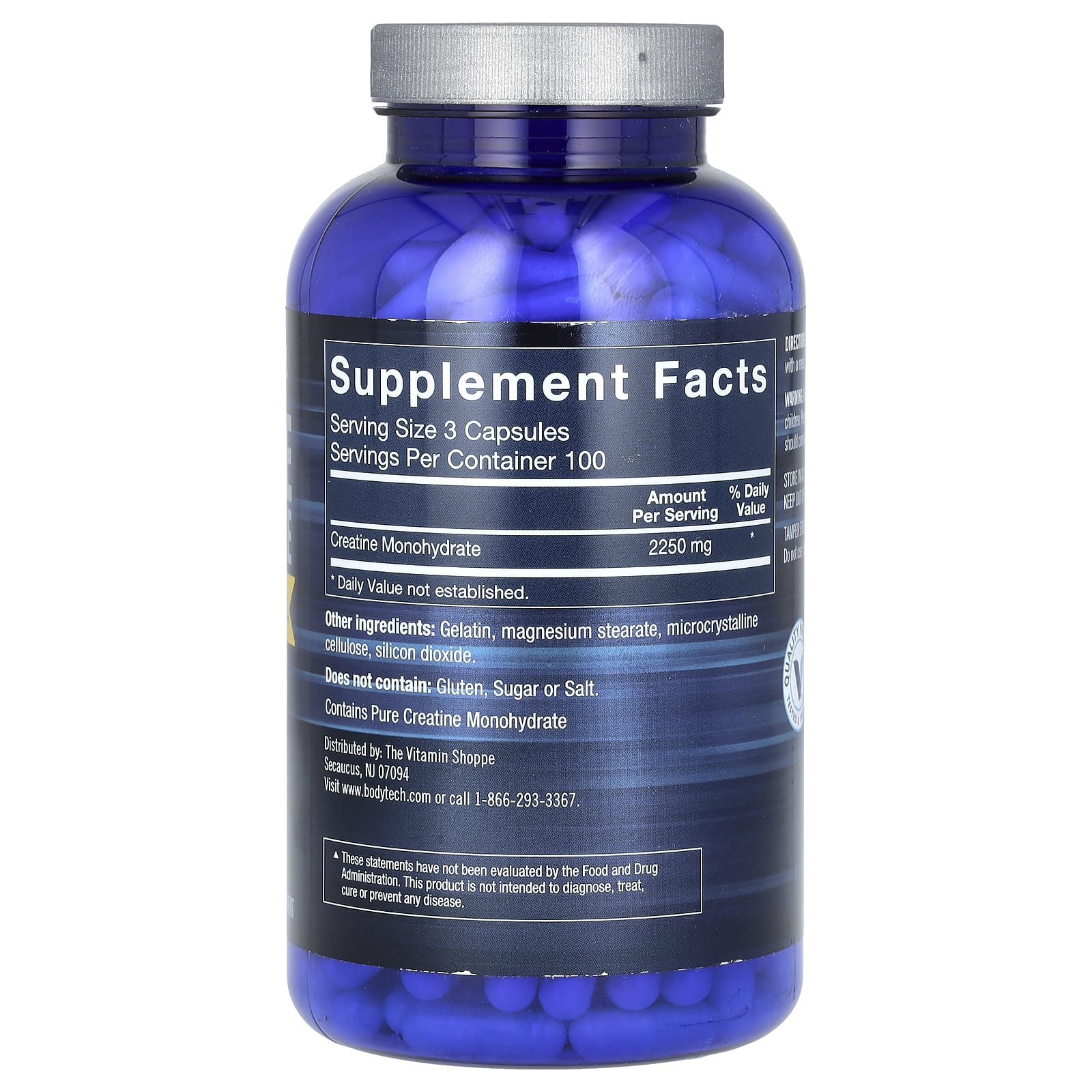 BodyTech, Creatine Monohydrate, 300 Capsules (750 mg Per Capsule