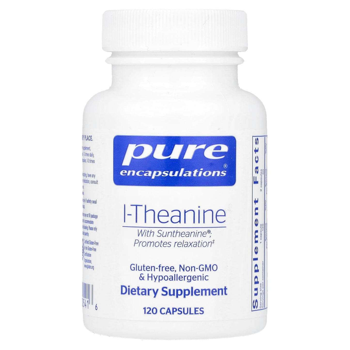 Pure Encapsulations, L-Theanine, 120 Capsules (200 mg per Capsule) - Image 1