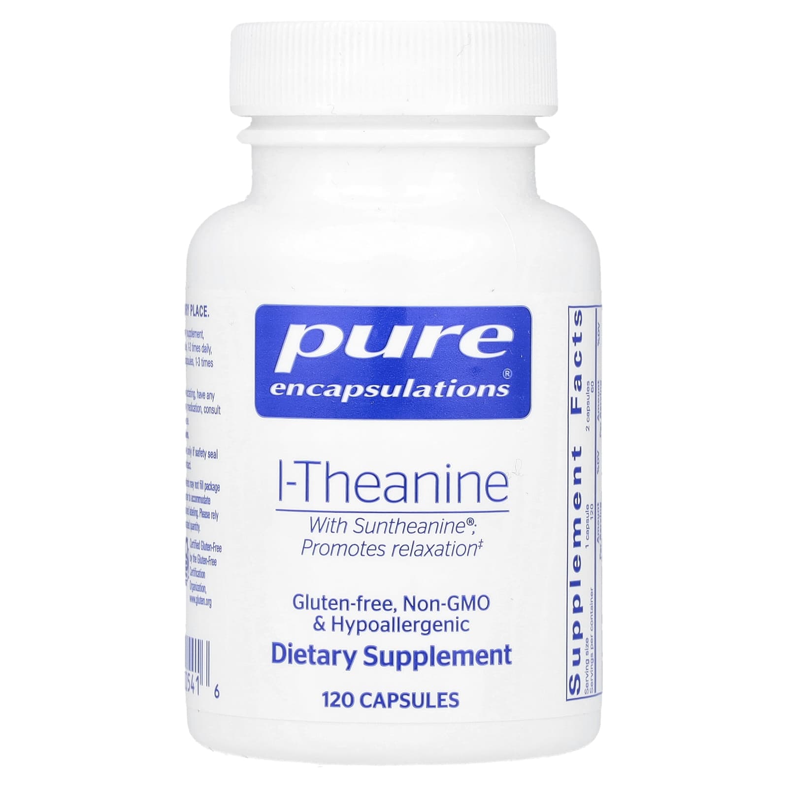 Pure Encapsulations, L-Theanine, 120 Capsules (200 mg per Capsule) - Image 1