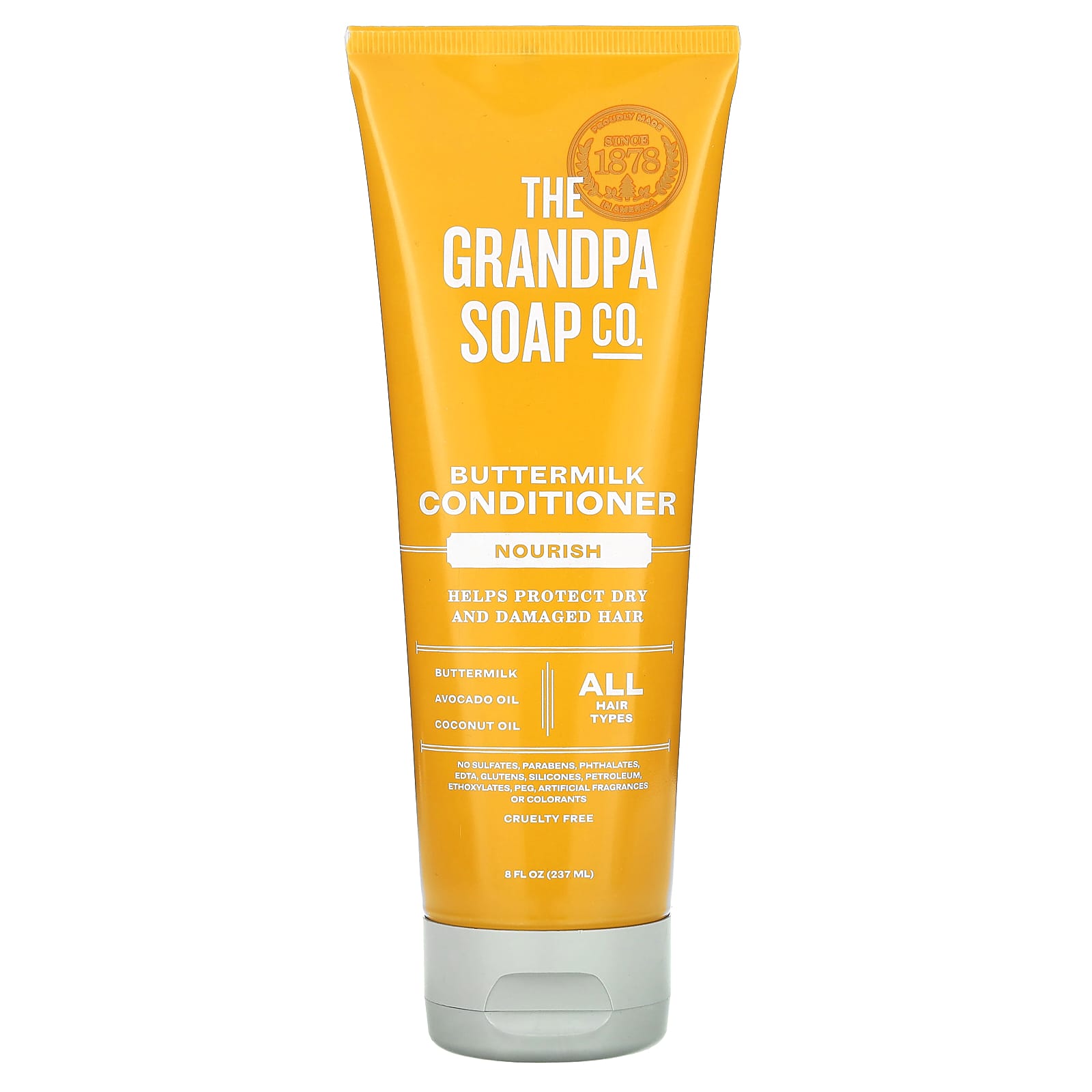 The Grandpa Soap Co., Buttermilk Conditioner, Nourish, All Hair Types, 8 fl oz (237 ml) - Image 1