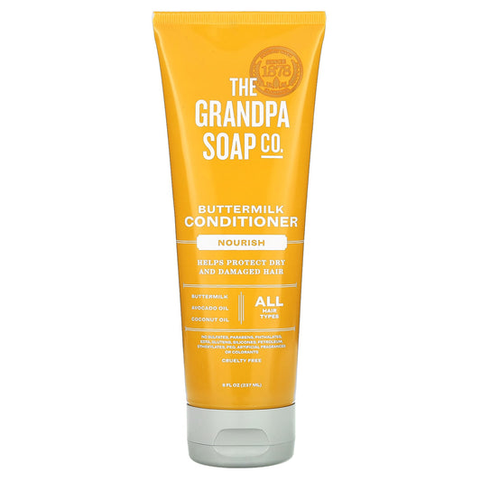 The Grandpa Soap Co., Buttermilk Conditioner, Nourish, All Hair Types, 8 fl oz (237 ml) - Image 1