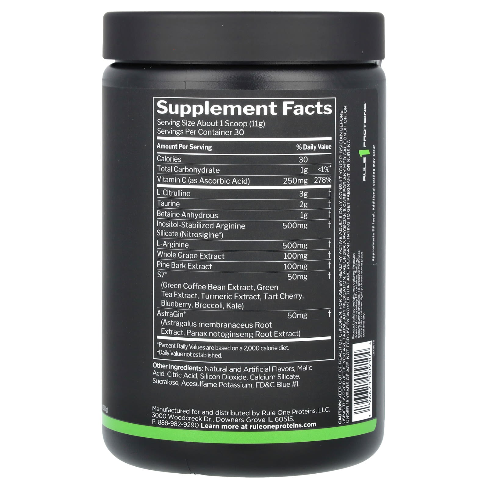 Rule One Proteins, Pump, Blue Razz Lemonade, 11.64 oz (330 g) - Image 2