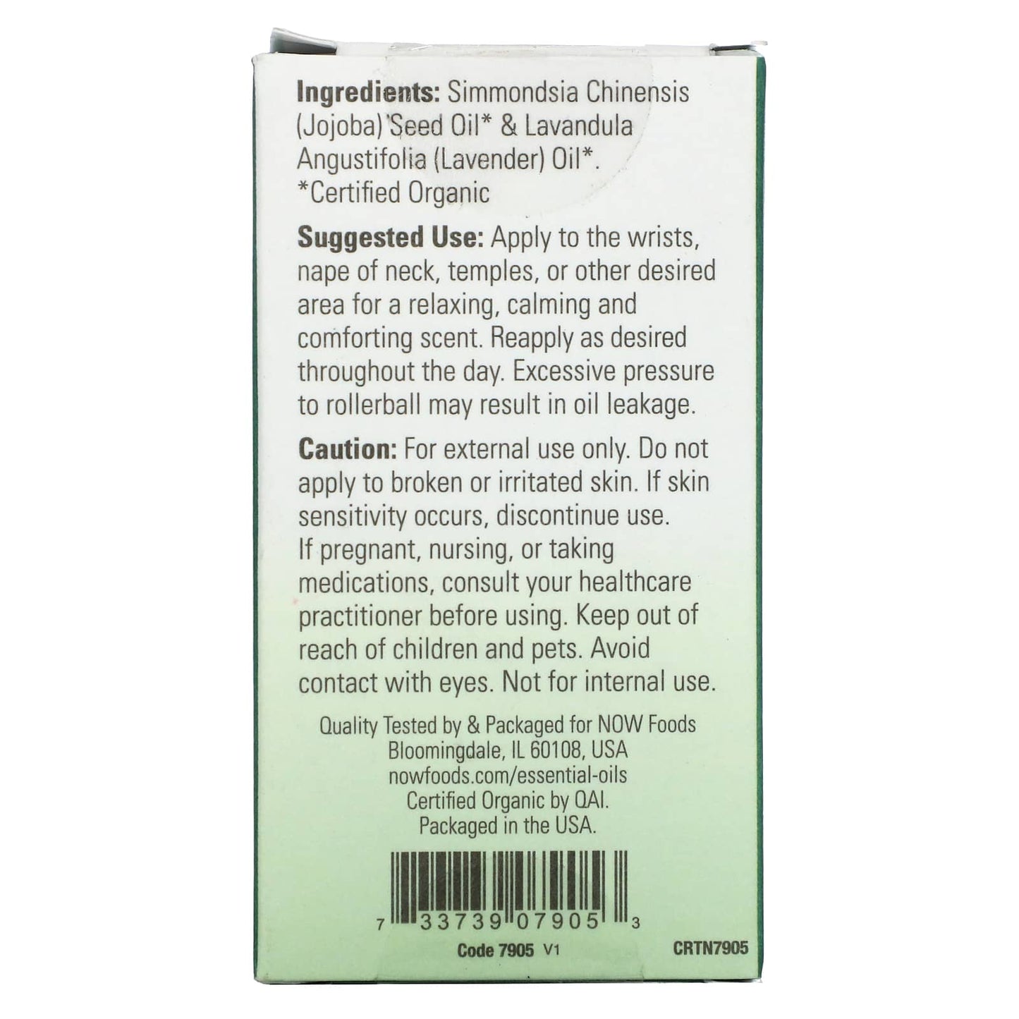 NOW Foods, Certified Organic Lavender Roll-On, 1/3 fl oz (10 ml) - Image 2