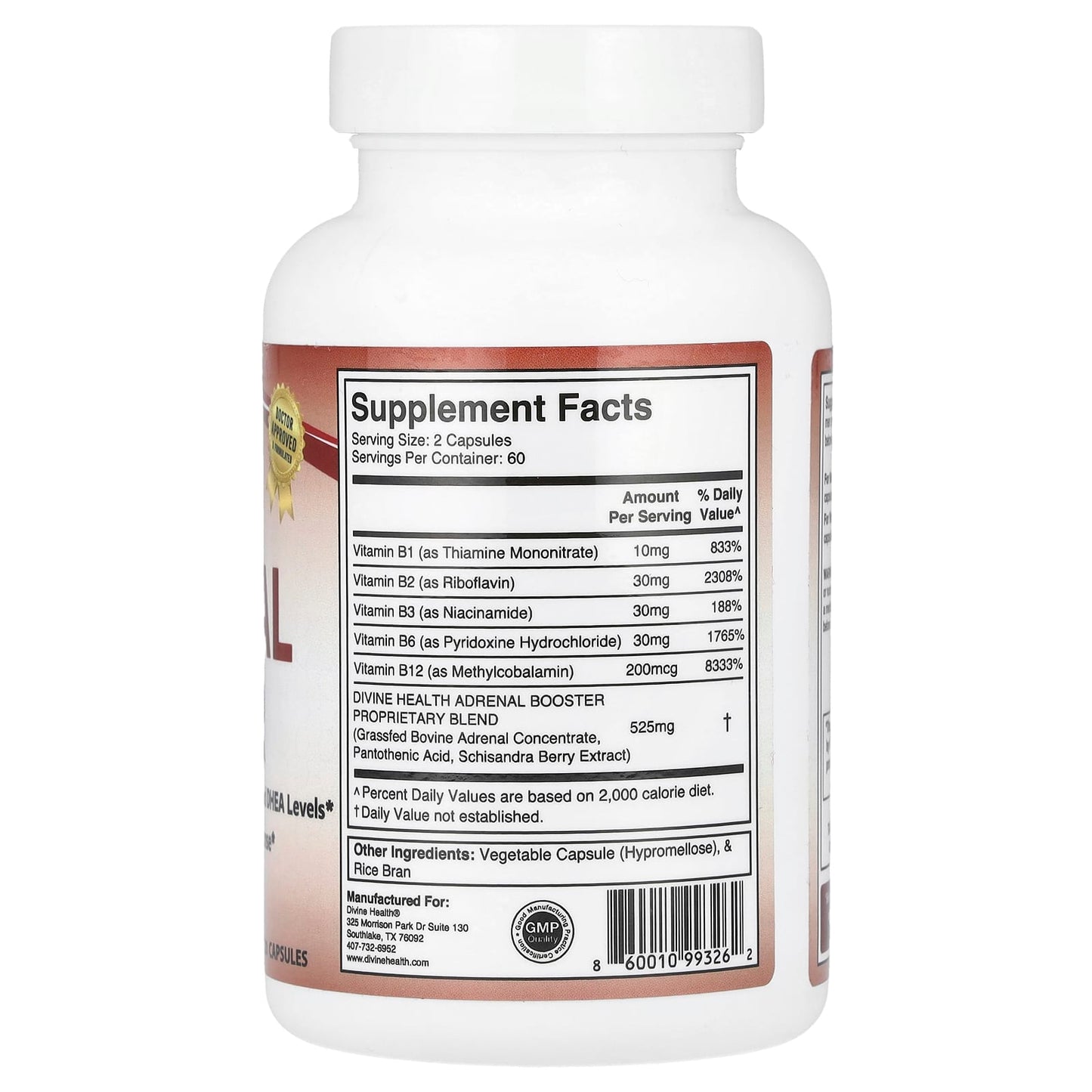 Adrenal Health Support by Divine Health - 120 Capsules - Image 2