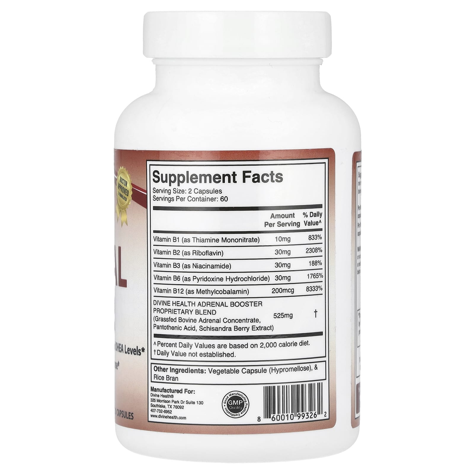Adrenal Health Support by Divine Health - 120 Capsules - Image 2