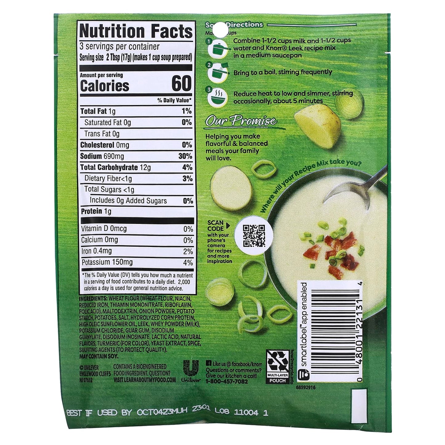 Knorr, Leek Recipe Mix, 1.8 oz (51 g) - Image 2